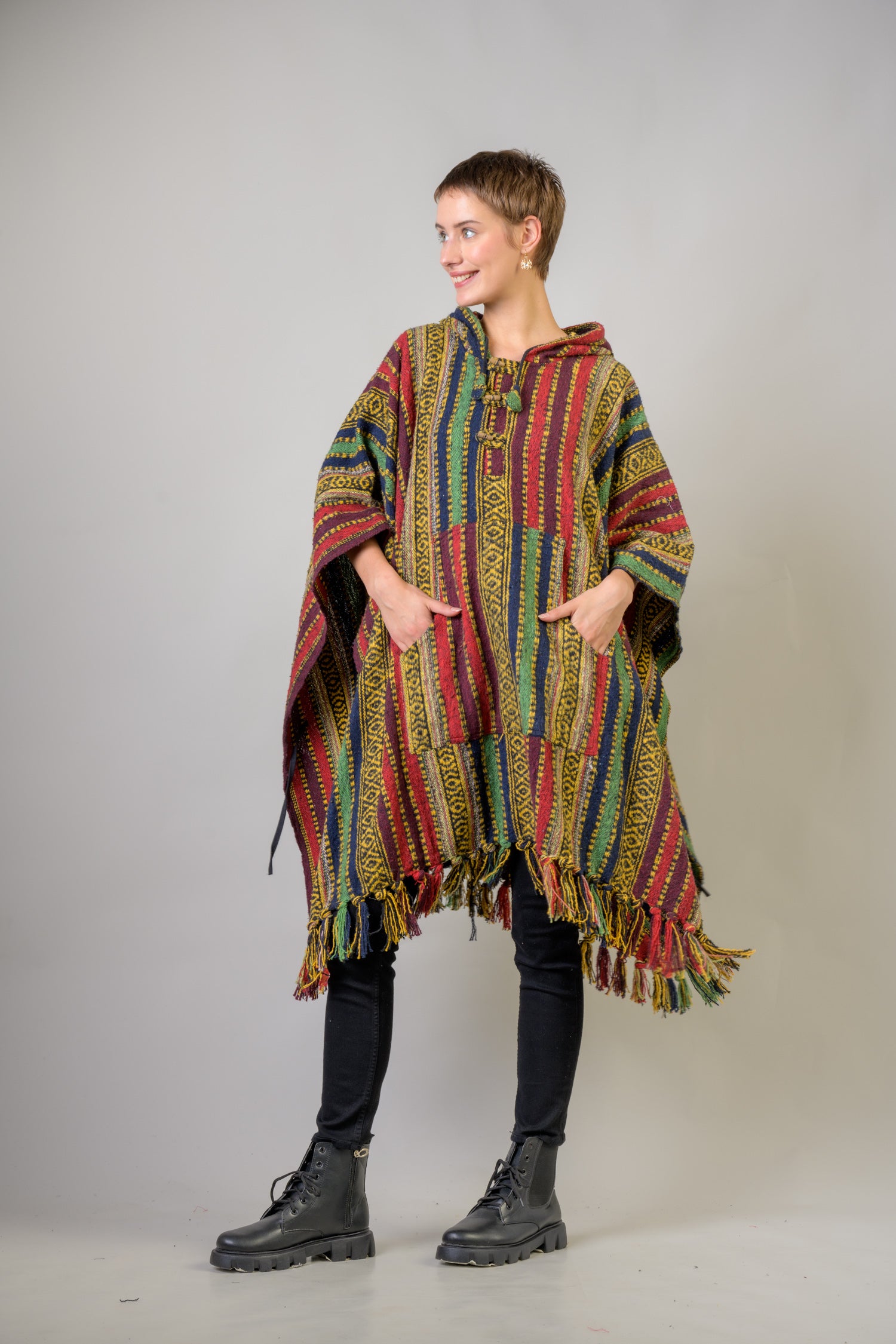 Rhea Hoodie Poncho (Assorted)