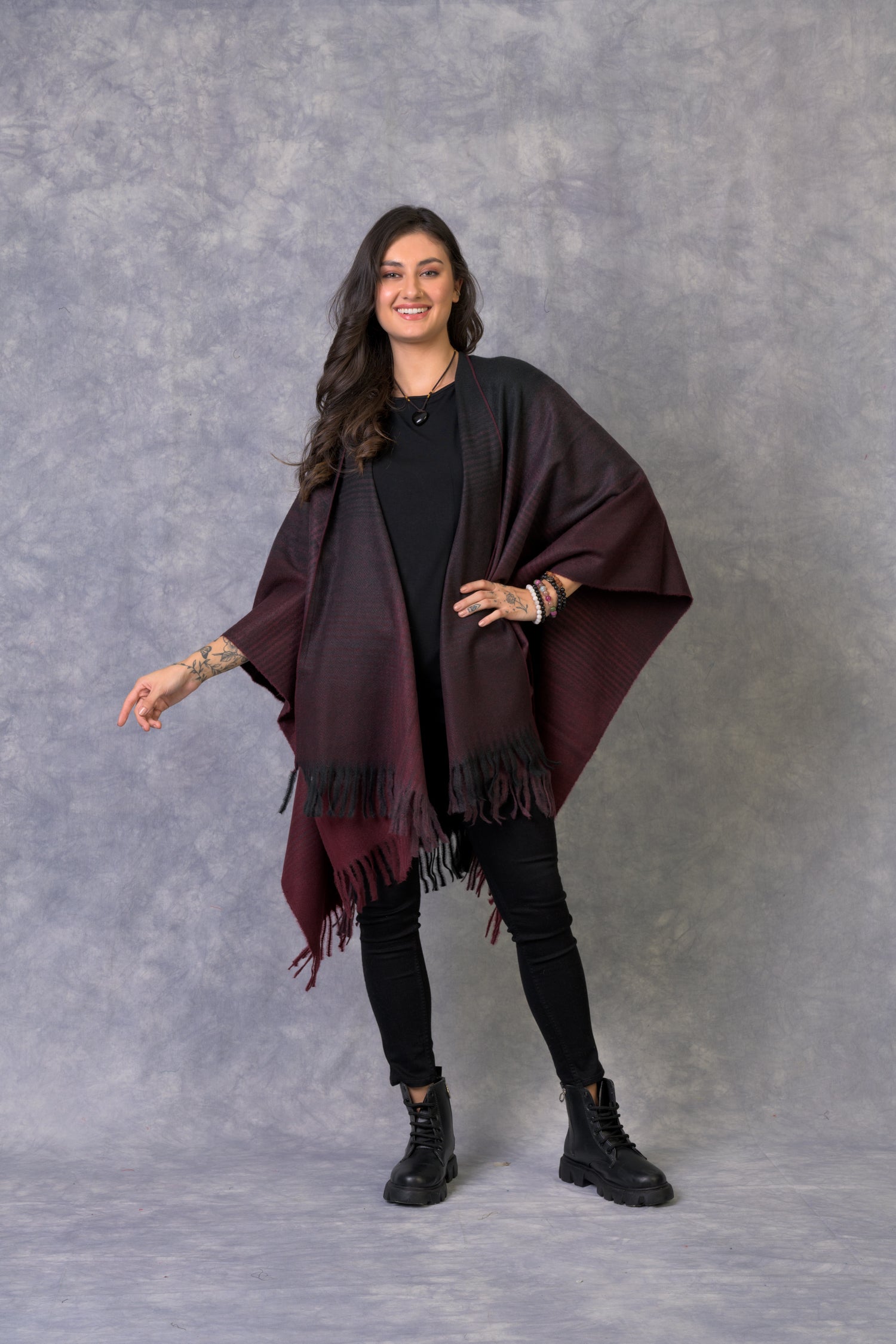 Rhea Sophisticated Poncho (Assorted)