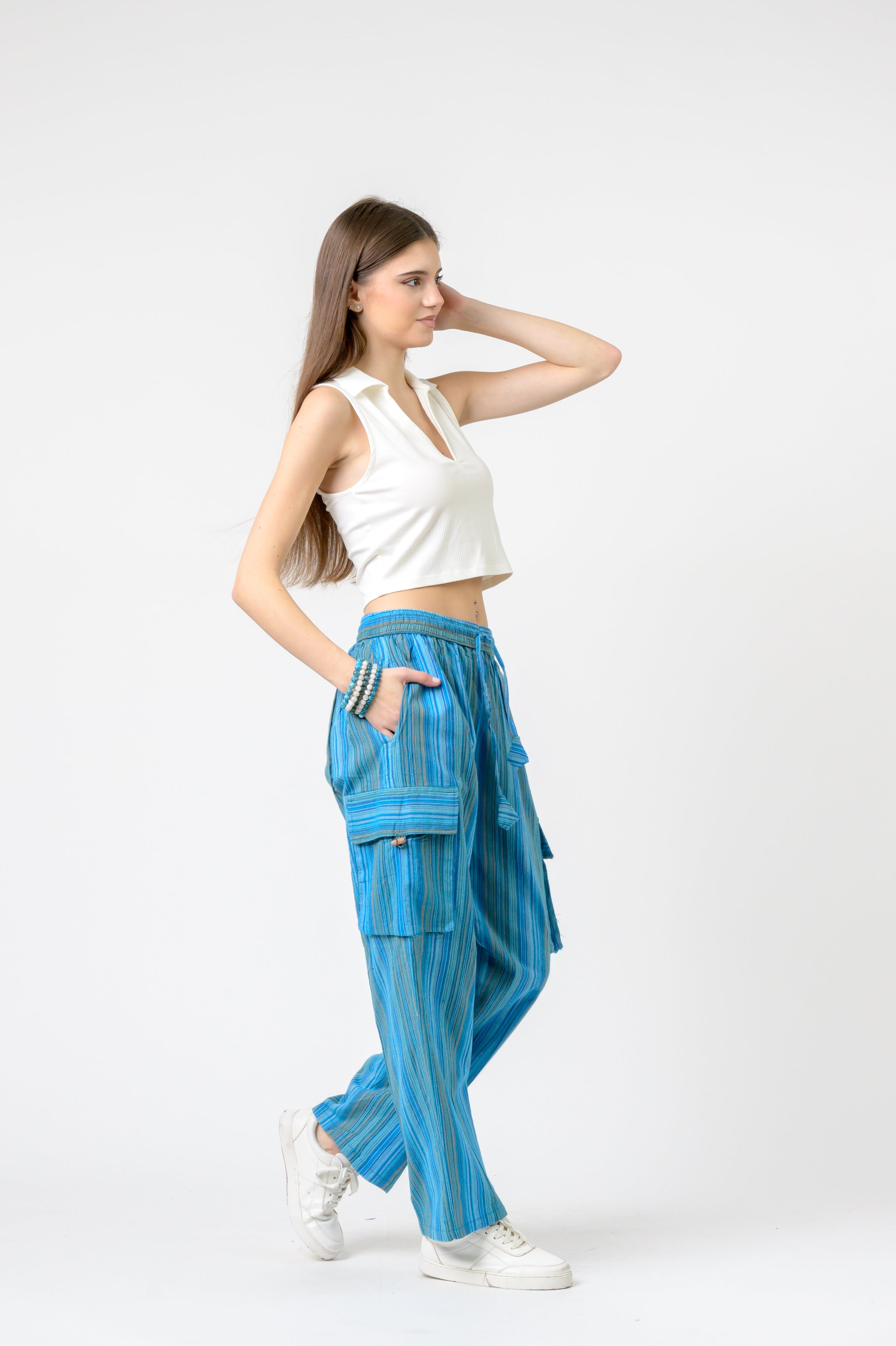 Rhea Striped Cargo Pants