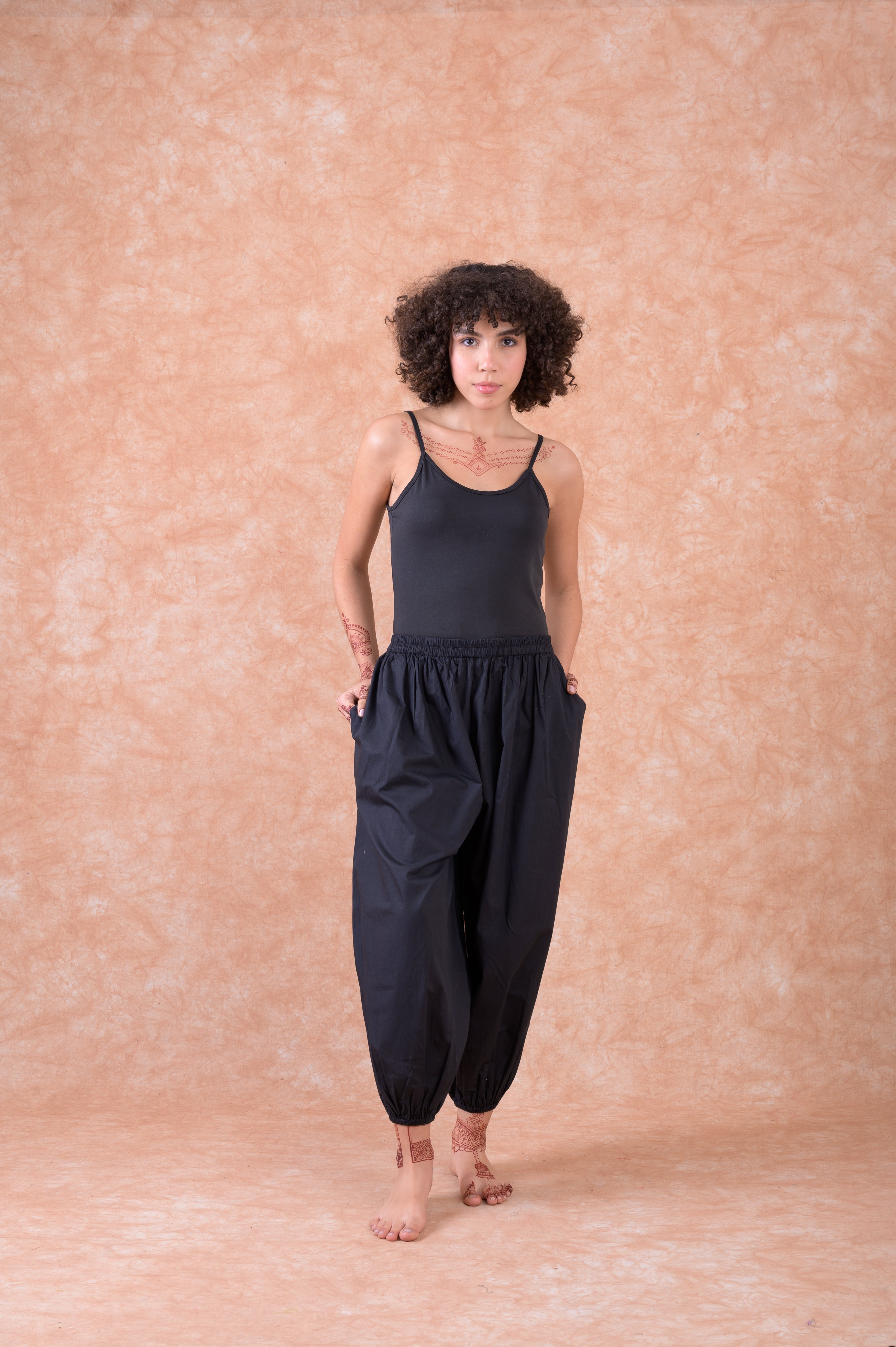 Rhea Tie Front Harem Pants