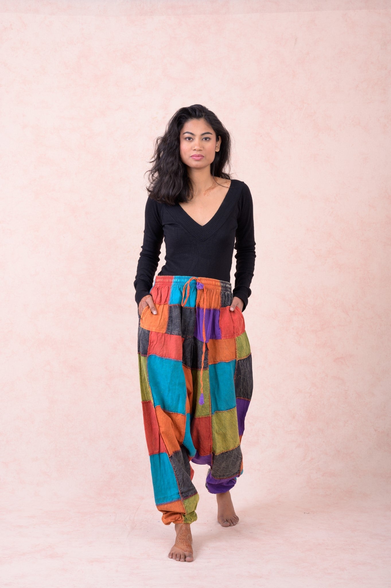 Rhea Tie Waist Pants Multicolor / Small