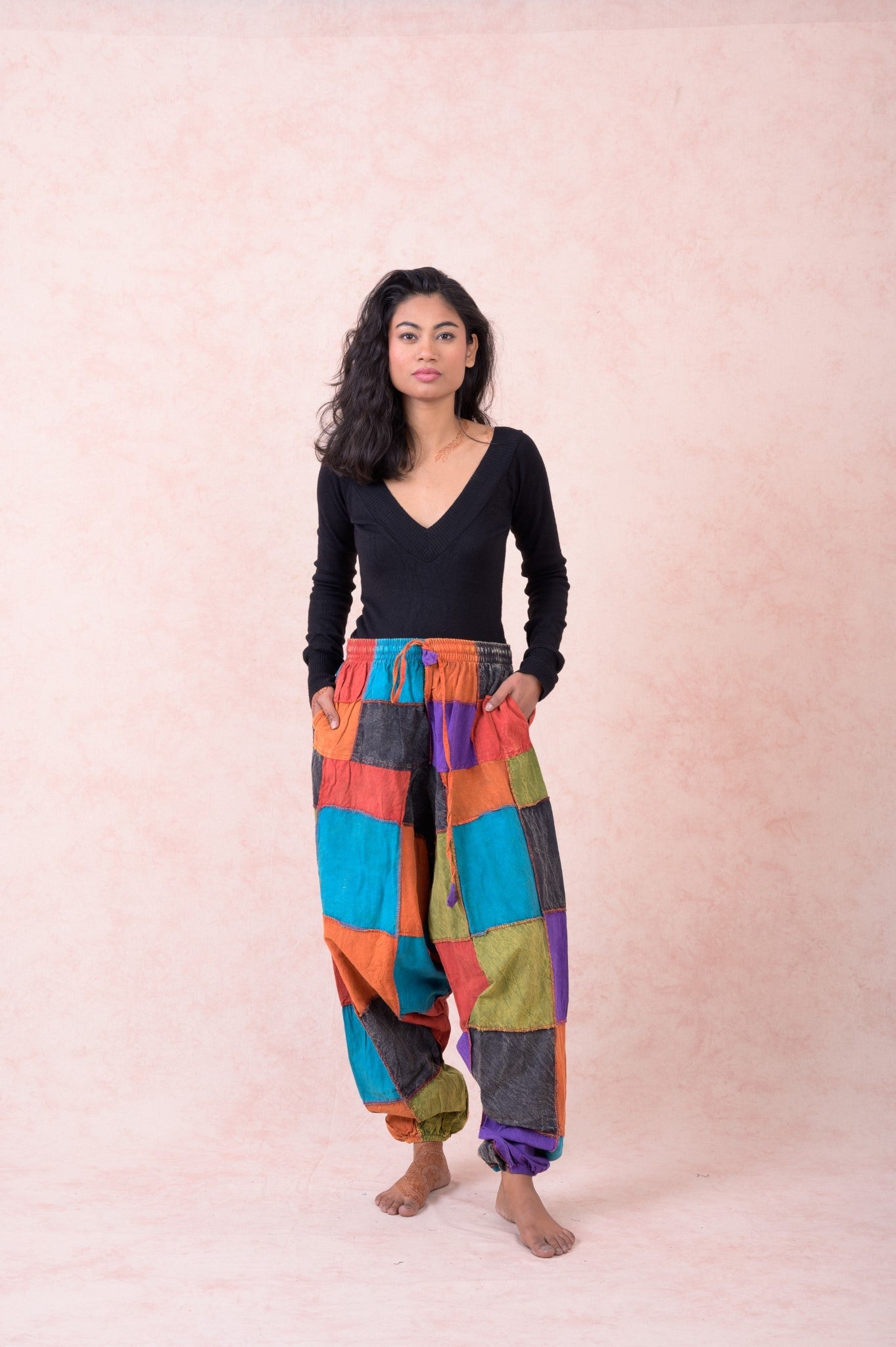 Rhea Tie Waist Pants Multicolor / 2XLarge