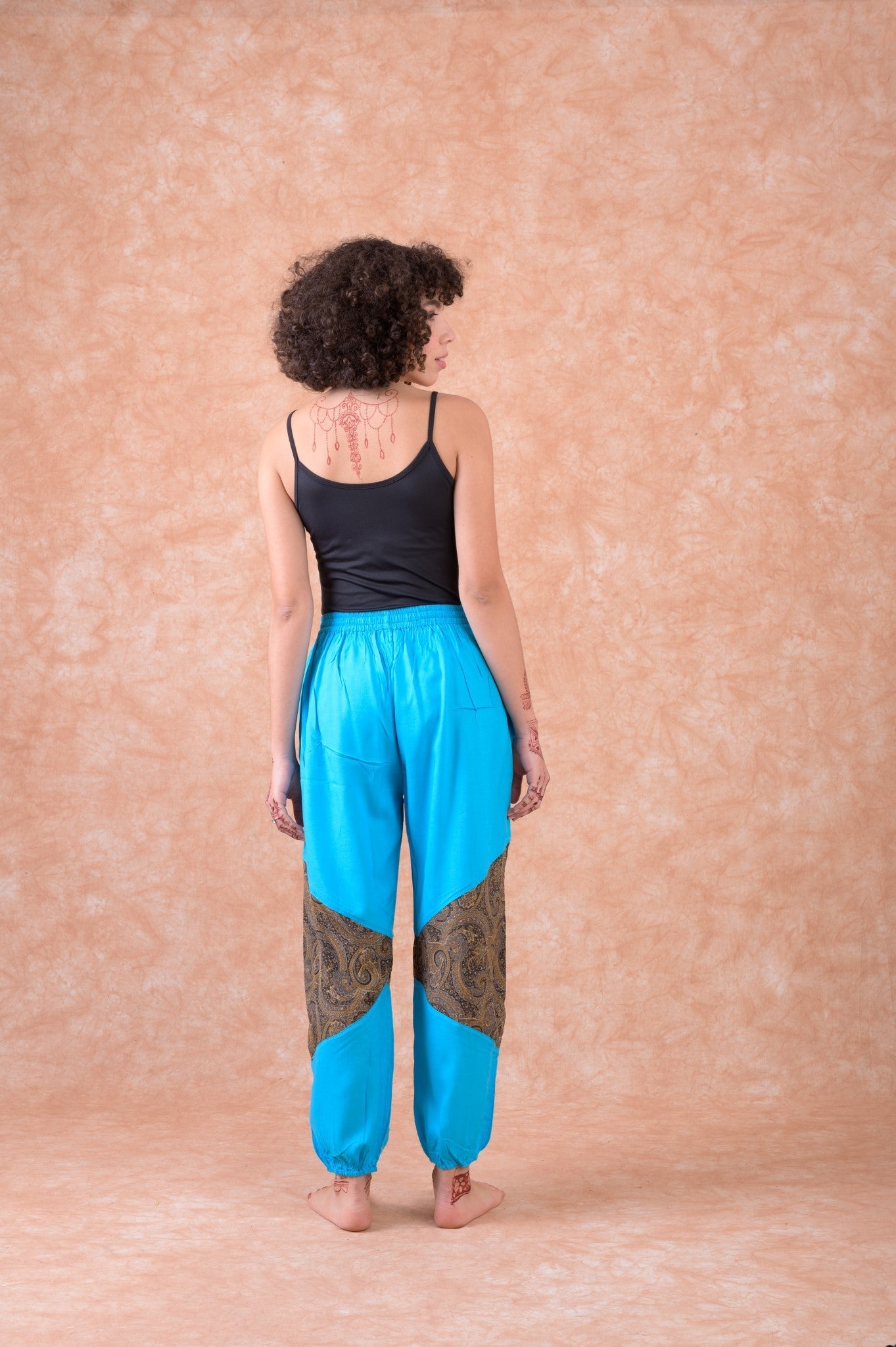 Rhea Patchwork Pants Blue / One Size