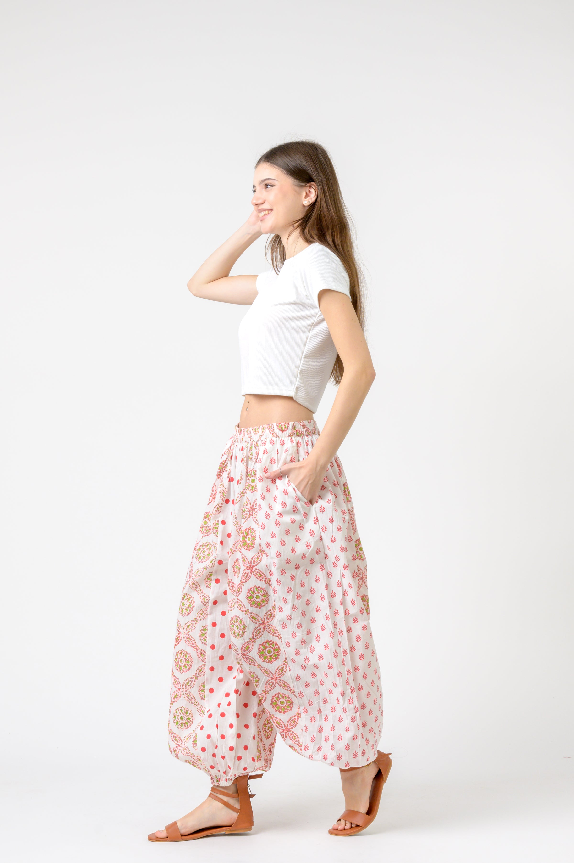 Rhea Side Panel Harem Pants