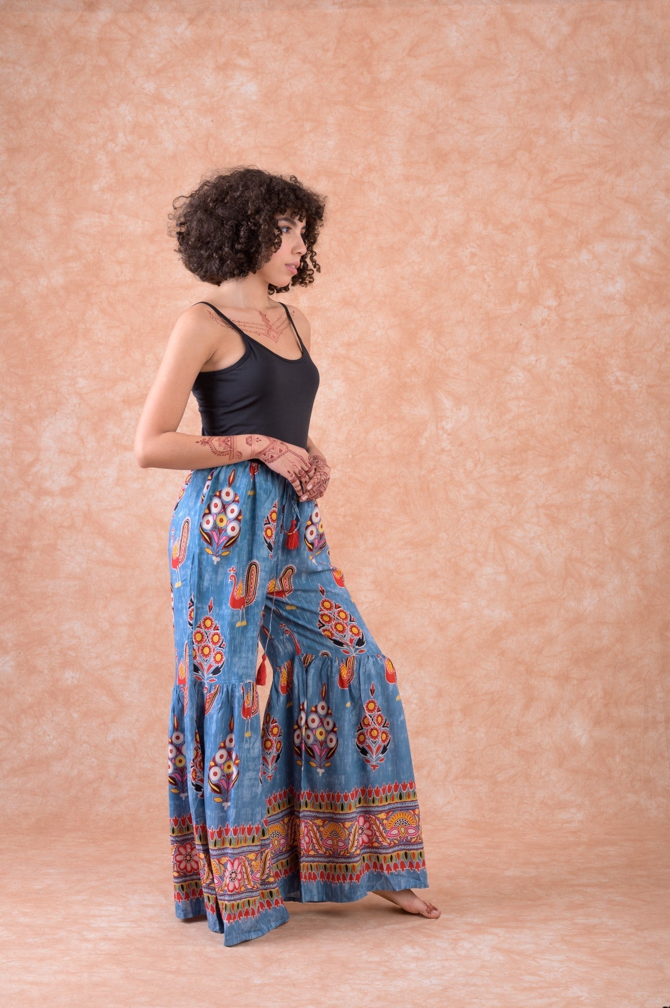 Rhea Biba Pants Denim Blue / L/X