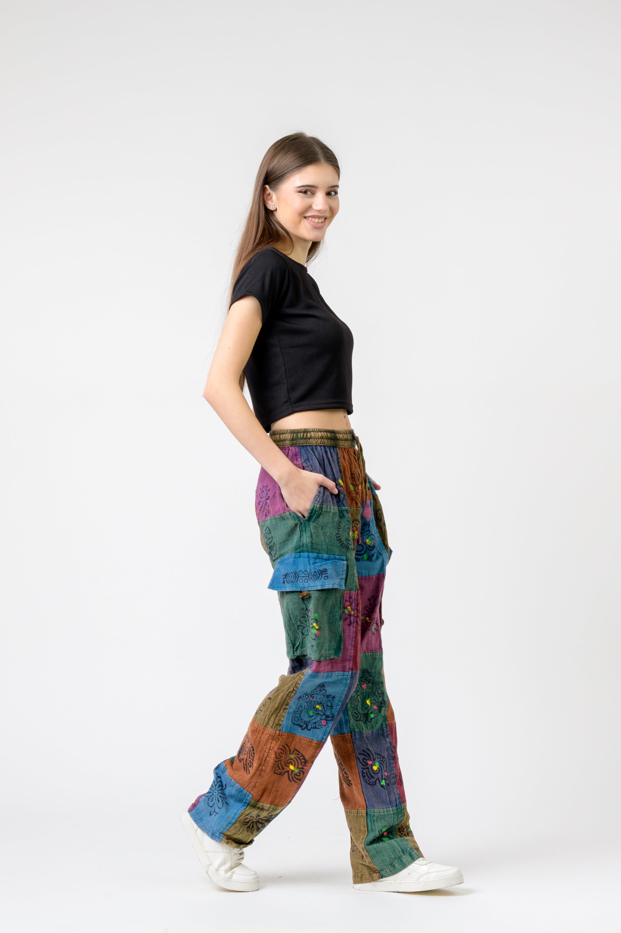 Rhea Tie Waist Cargo Pants (Assorted)