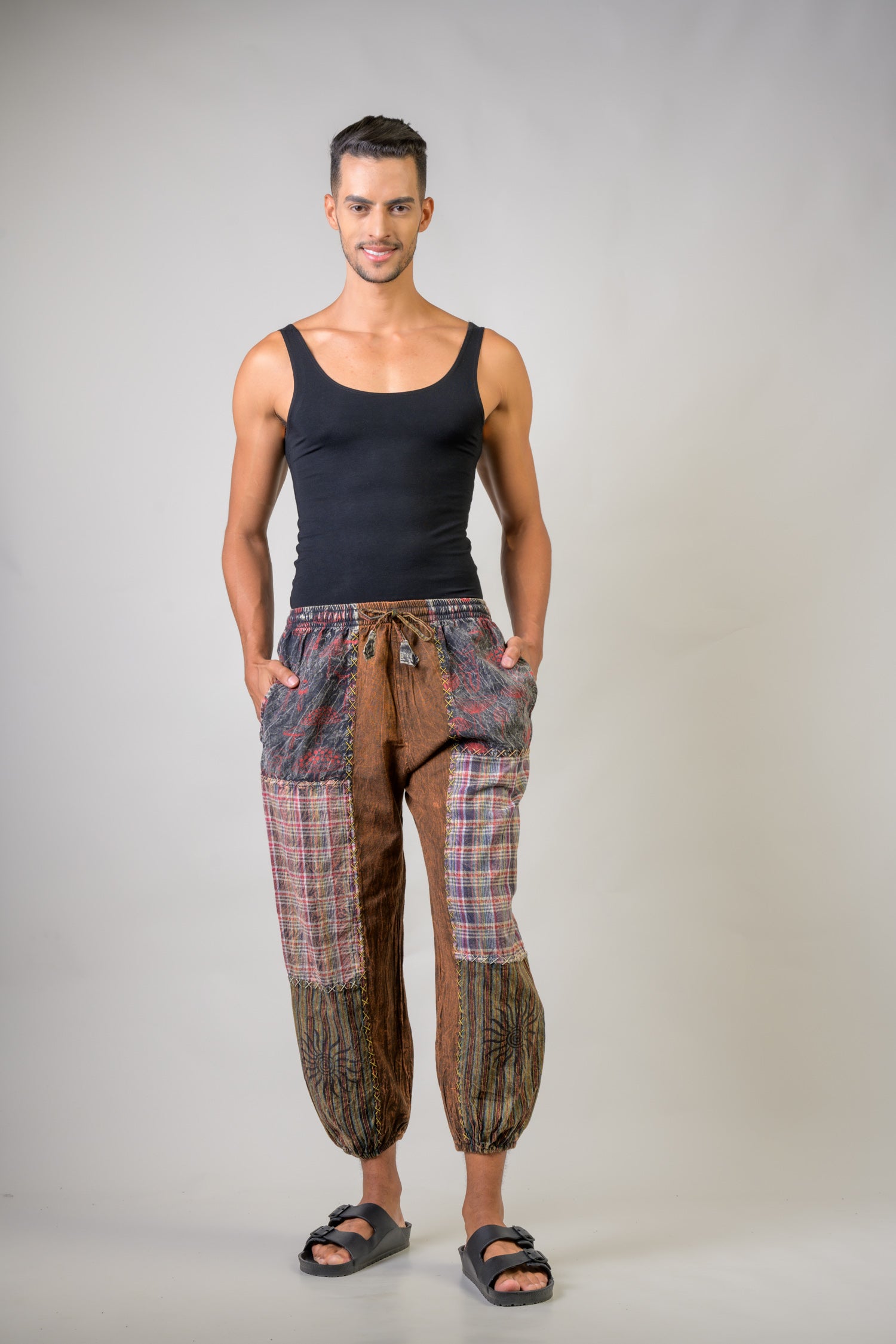 Rhea Cotton Tai-Dai Trouser Black / Large