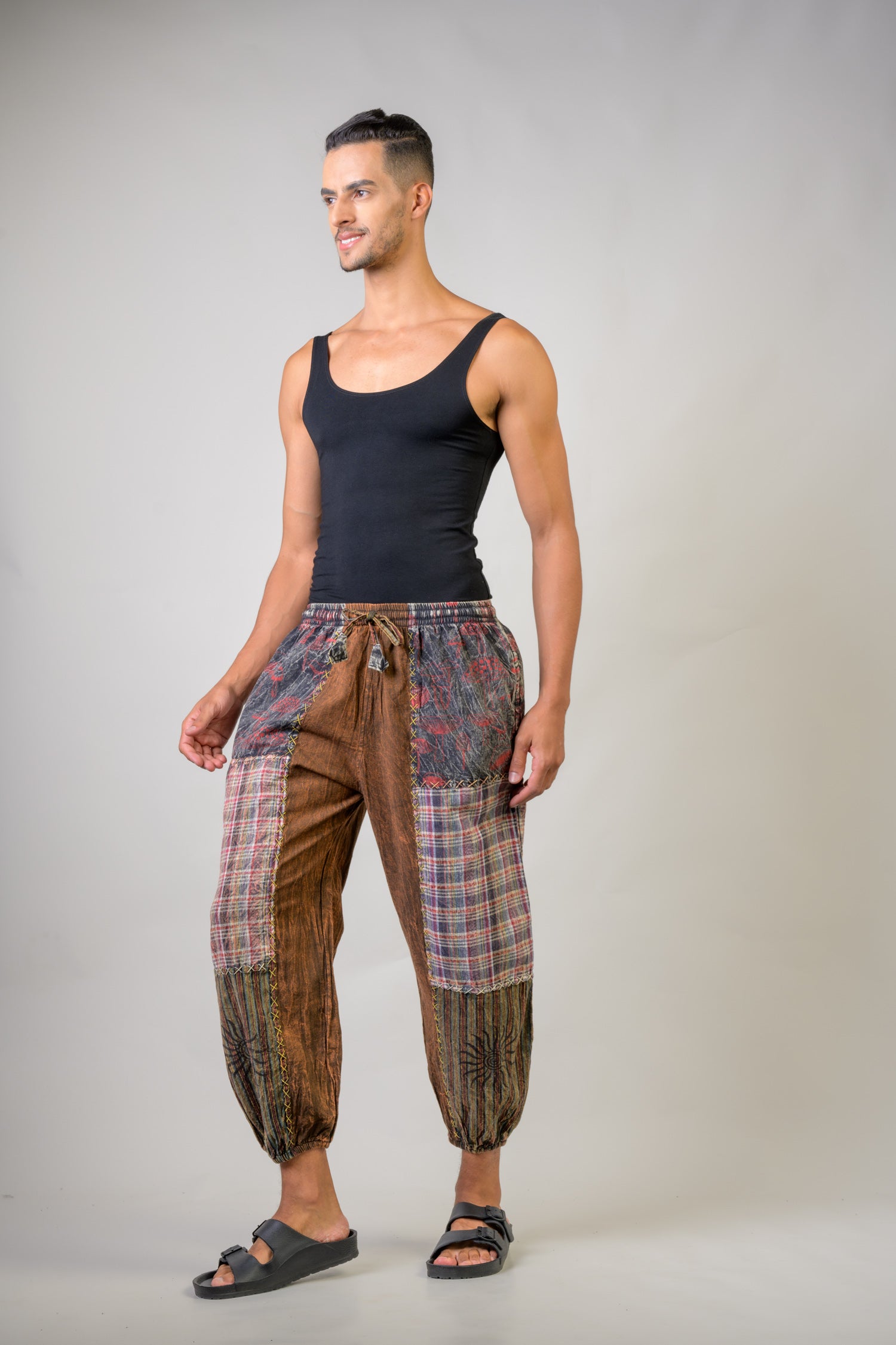 Rhea Cotton Tai-Dai Trouser Black / Large