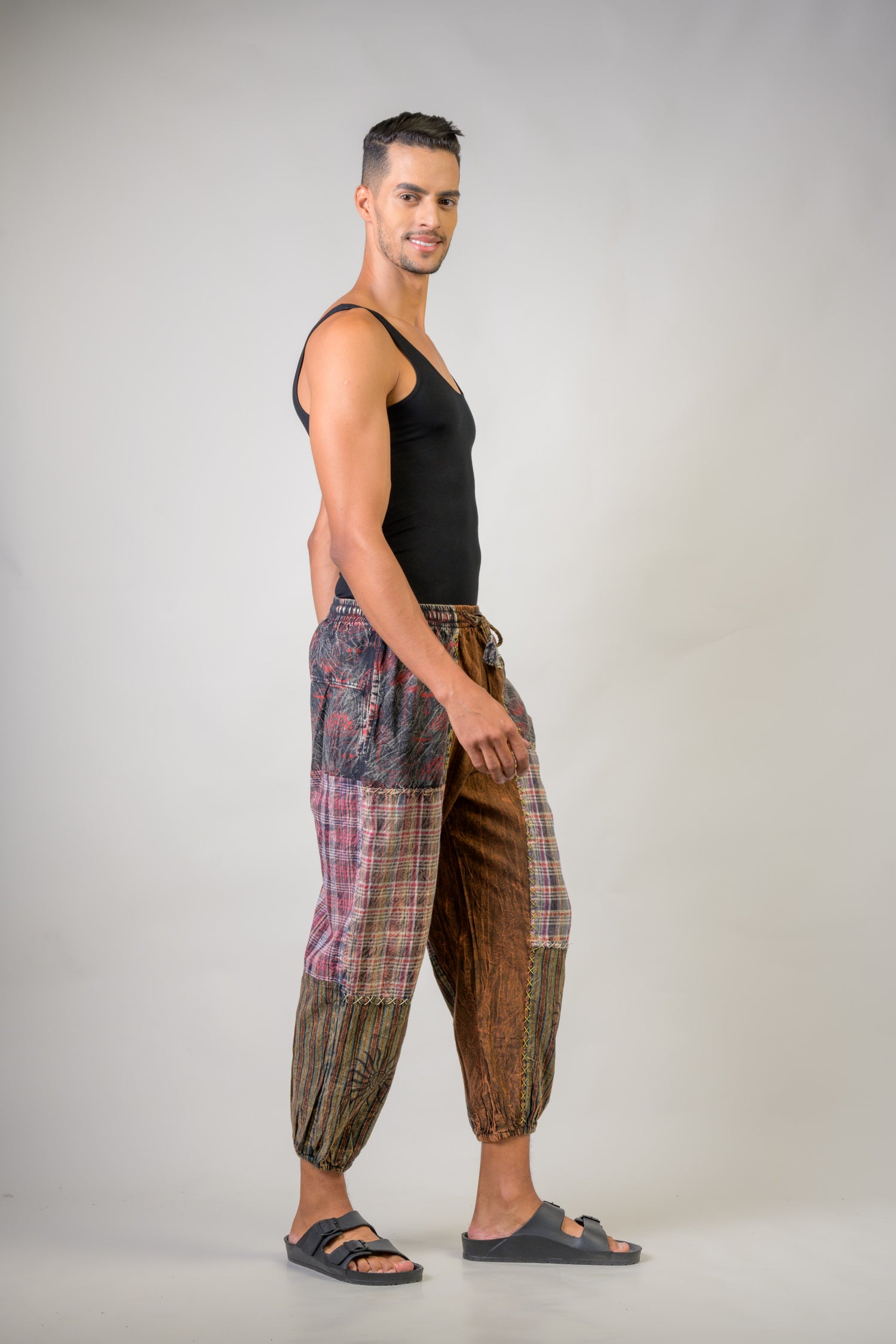 Rhea Cotton Tai-Dai Trouser Black / Large