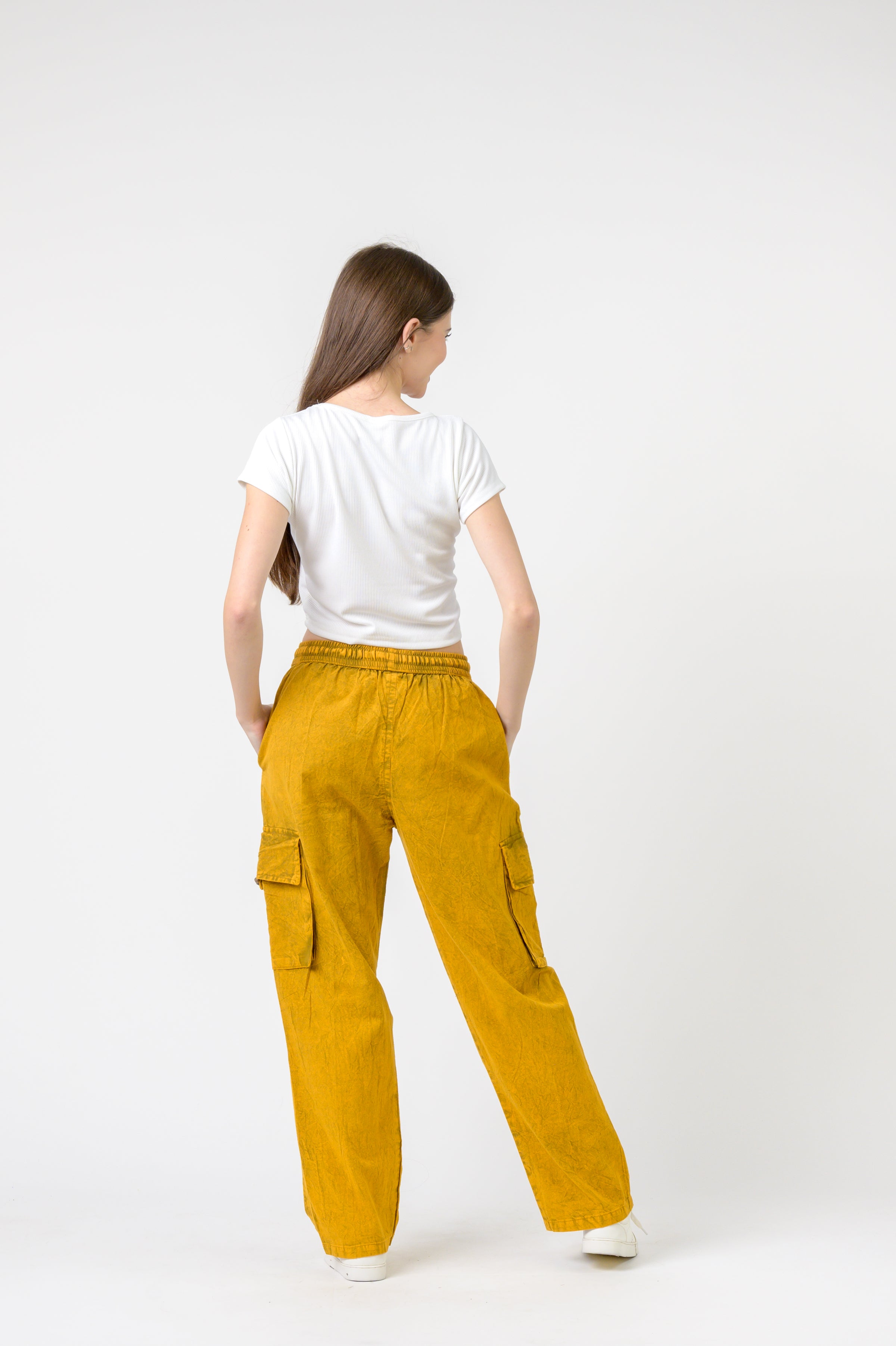 Rhea Solid Cargo Trouser
