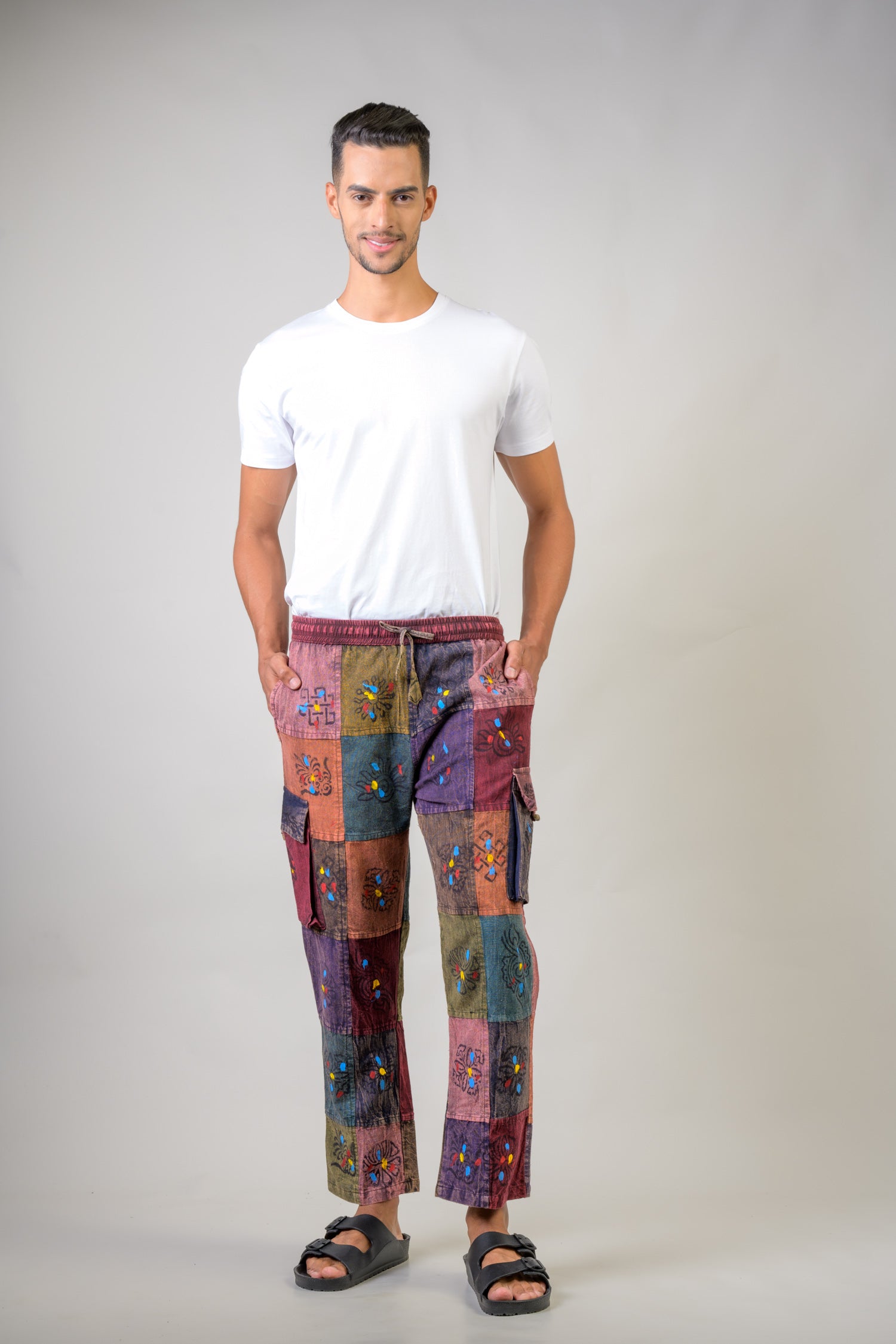 Rhea Patch Cargo Pants Red / Small