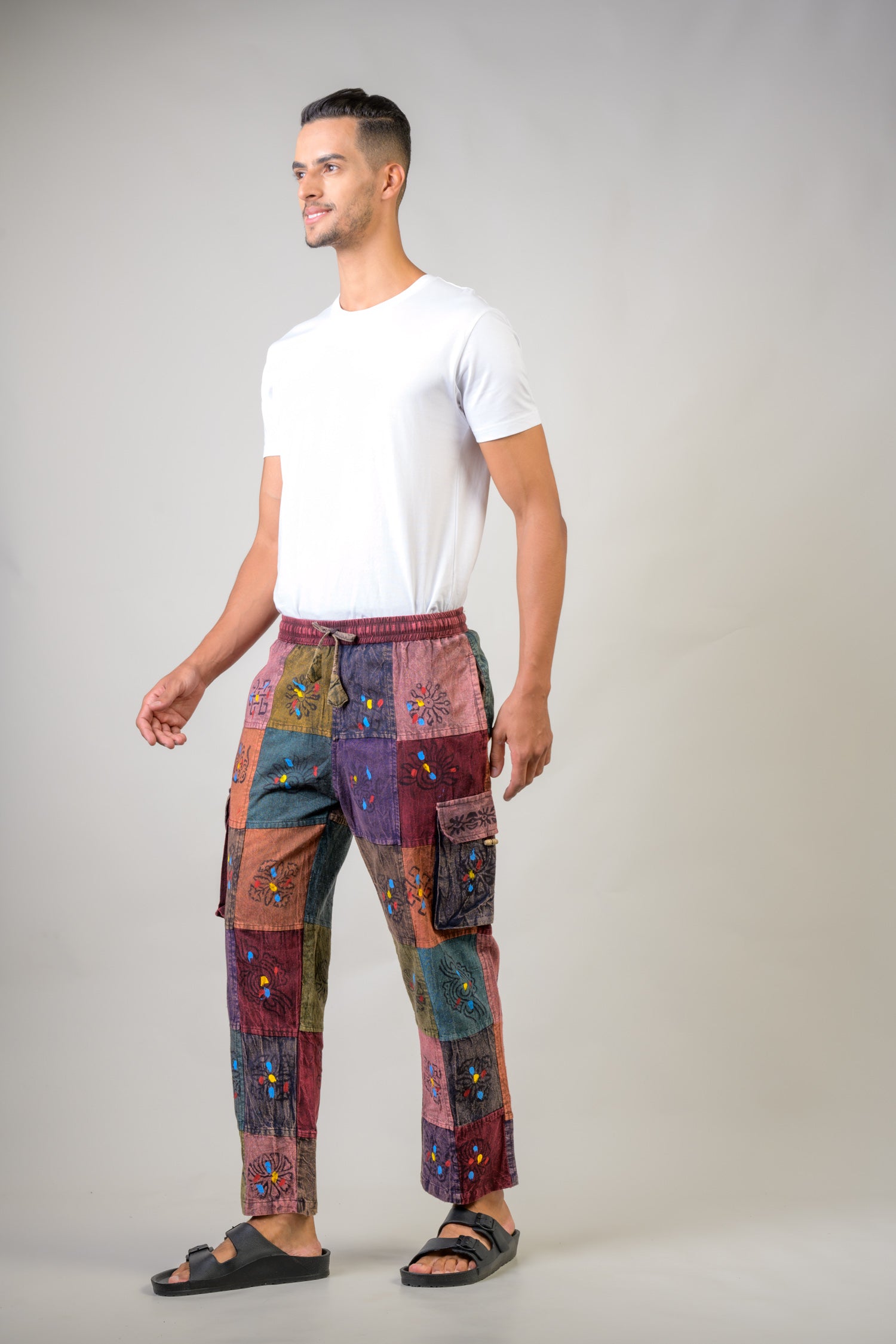 Rhea Patch Cargo Pants Red / Medium