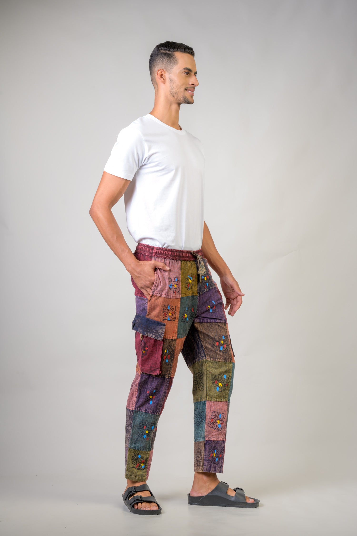 Rhea Patch Cargo Pants Red / Large