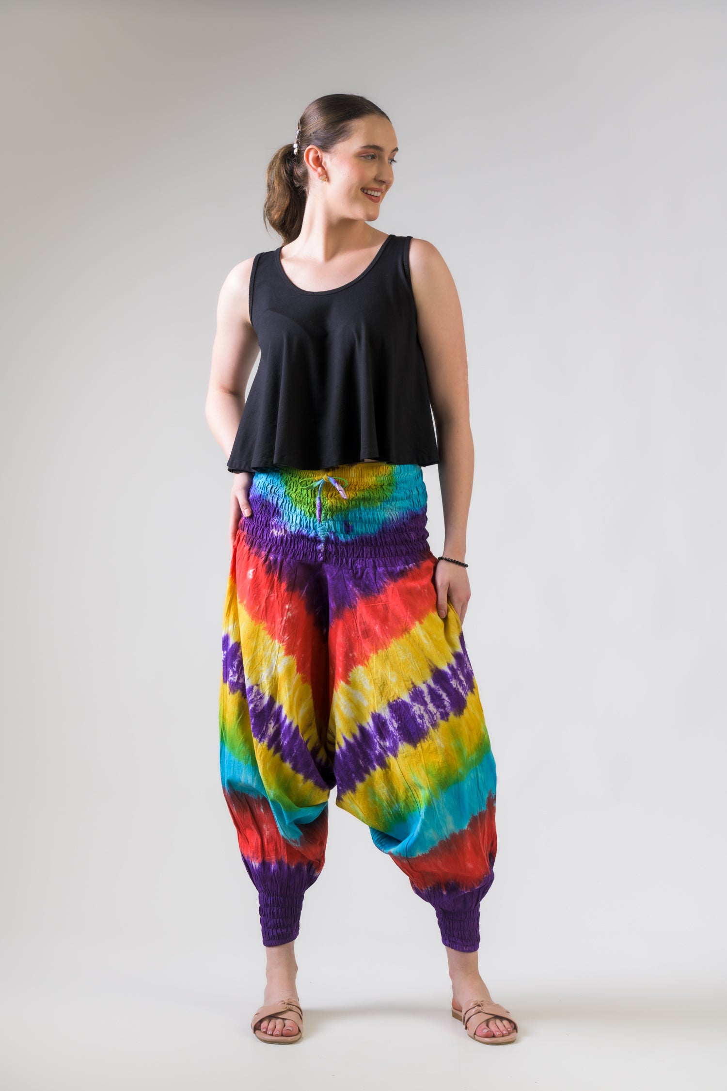 Rhea Comfy Harem Pants Multicolor / One Size