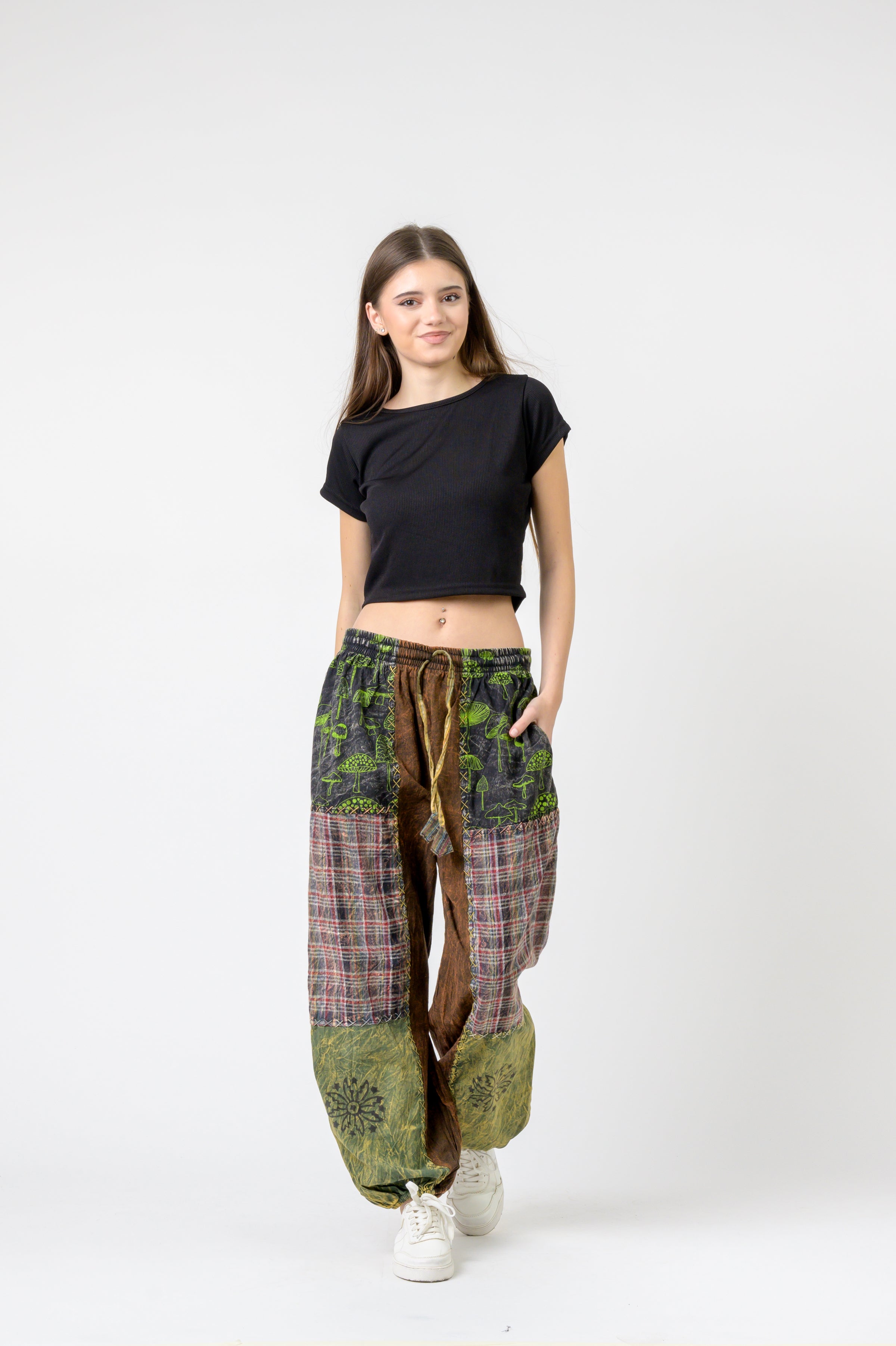 Rhea Elastic Waist Cotton Pants