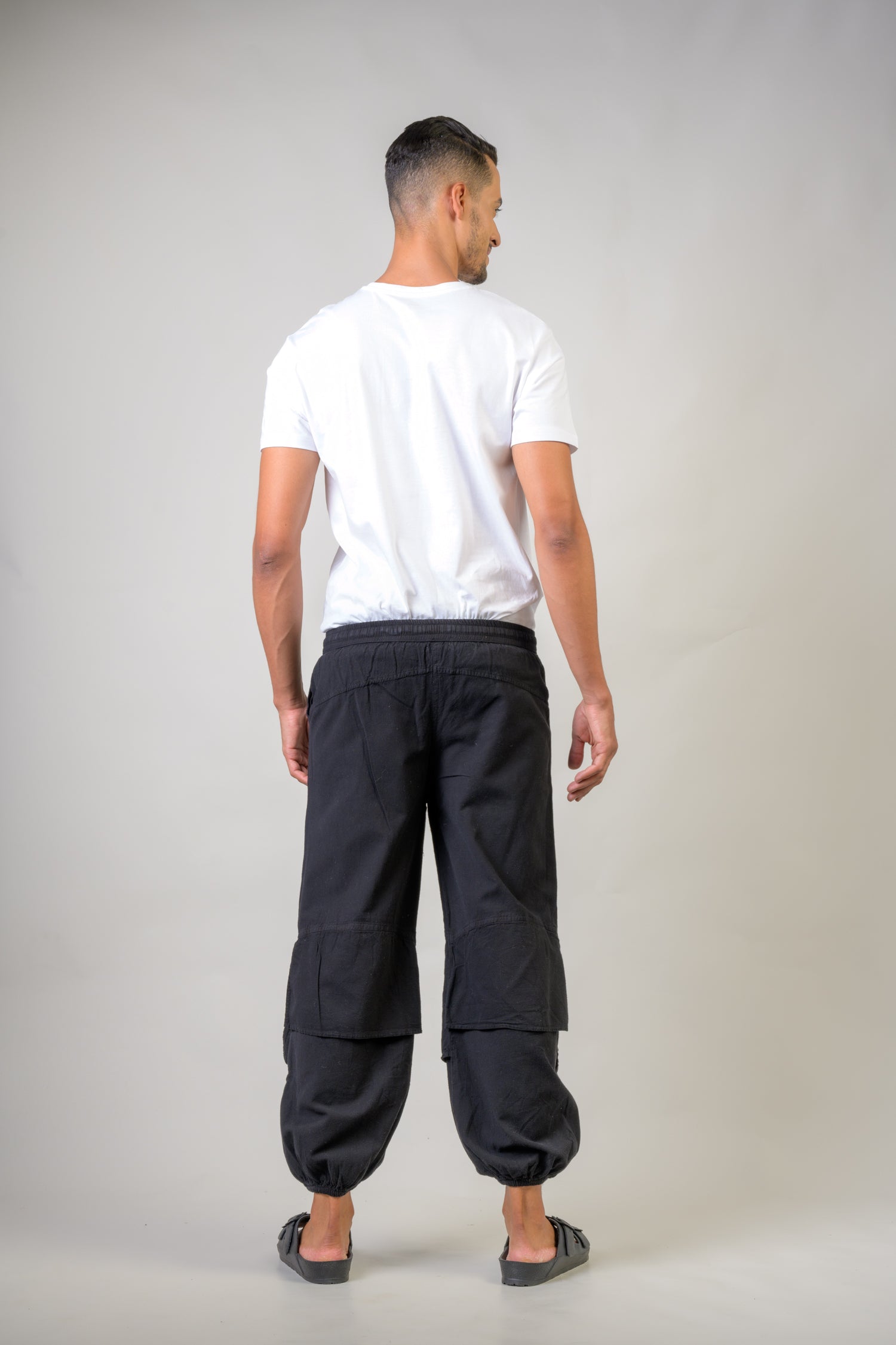 Rhea Pocketed Harem Pants Black / Small