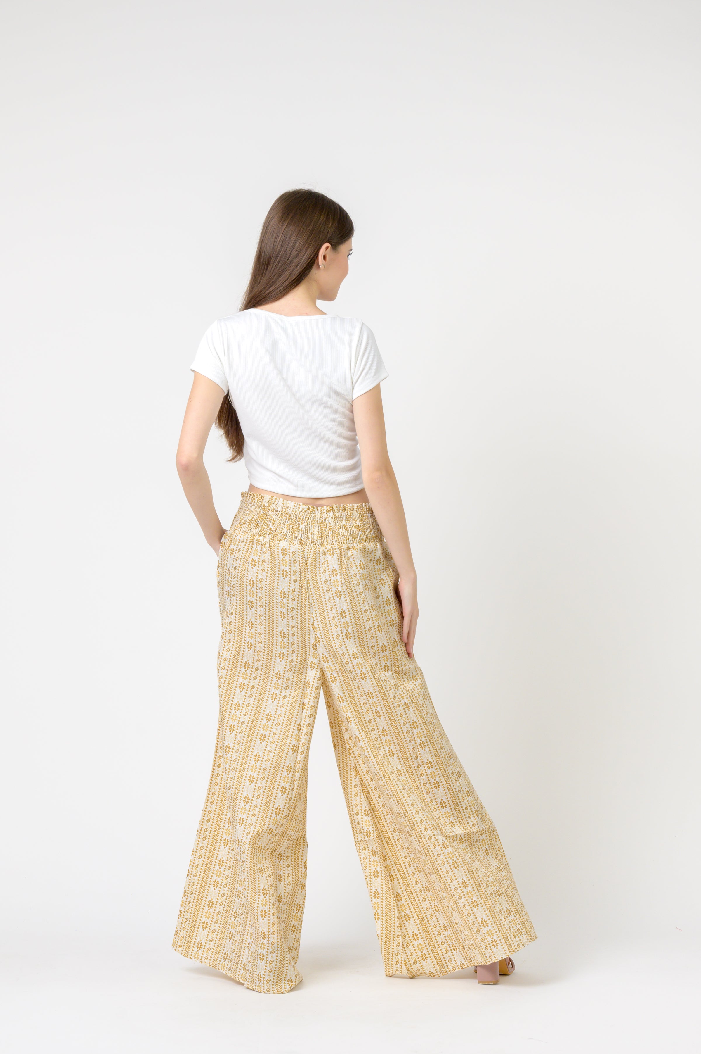 Rhea Flower Print Palmas Pants