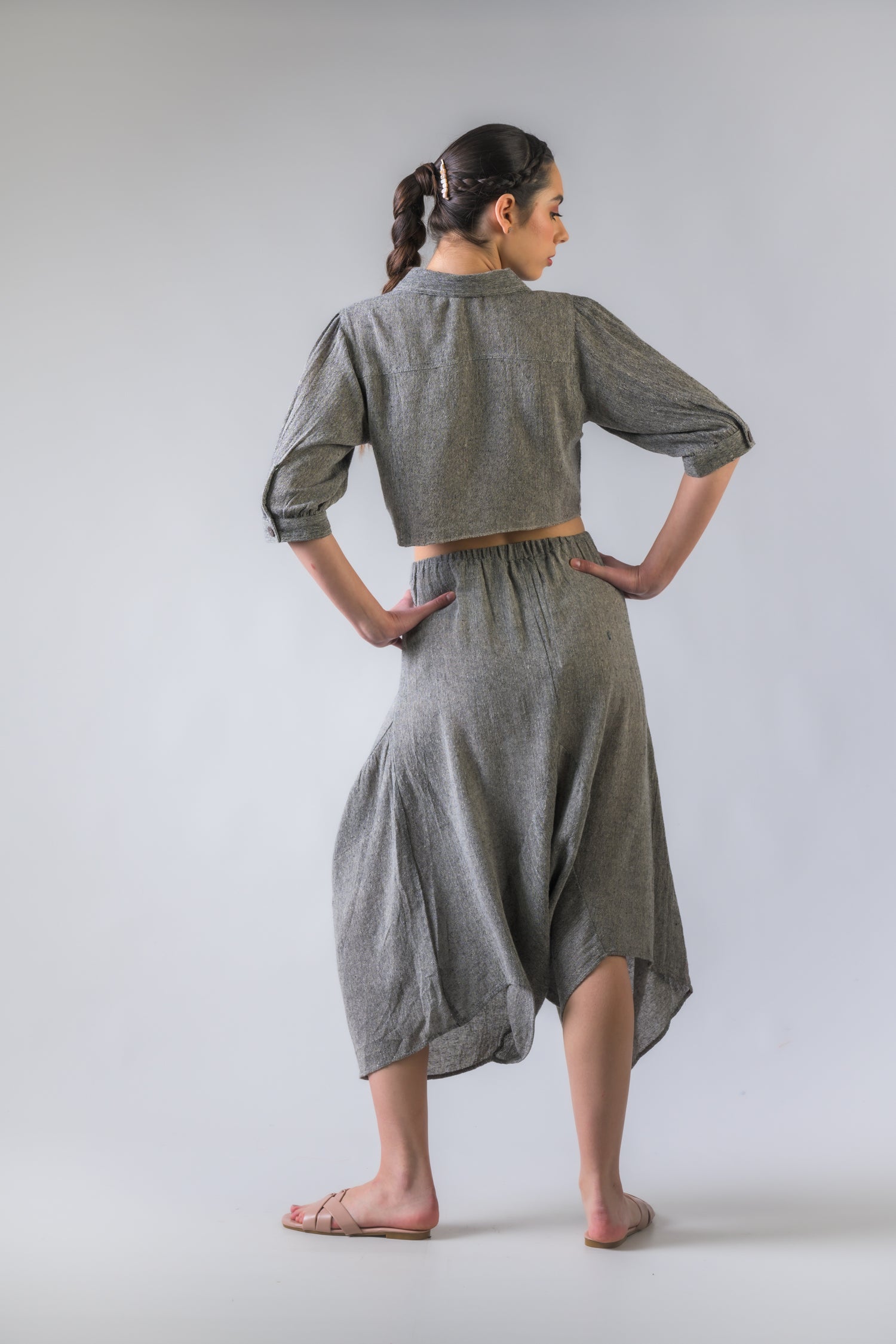 Rhea Cotton Jute Aruba Pants Grey / L/X