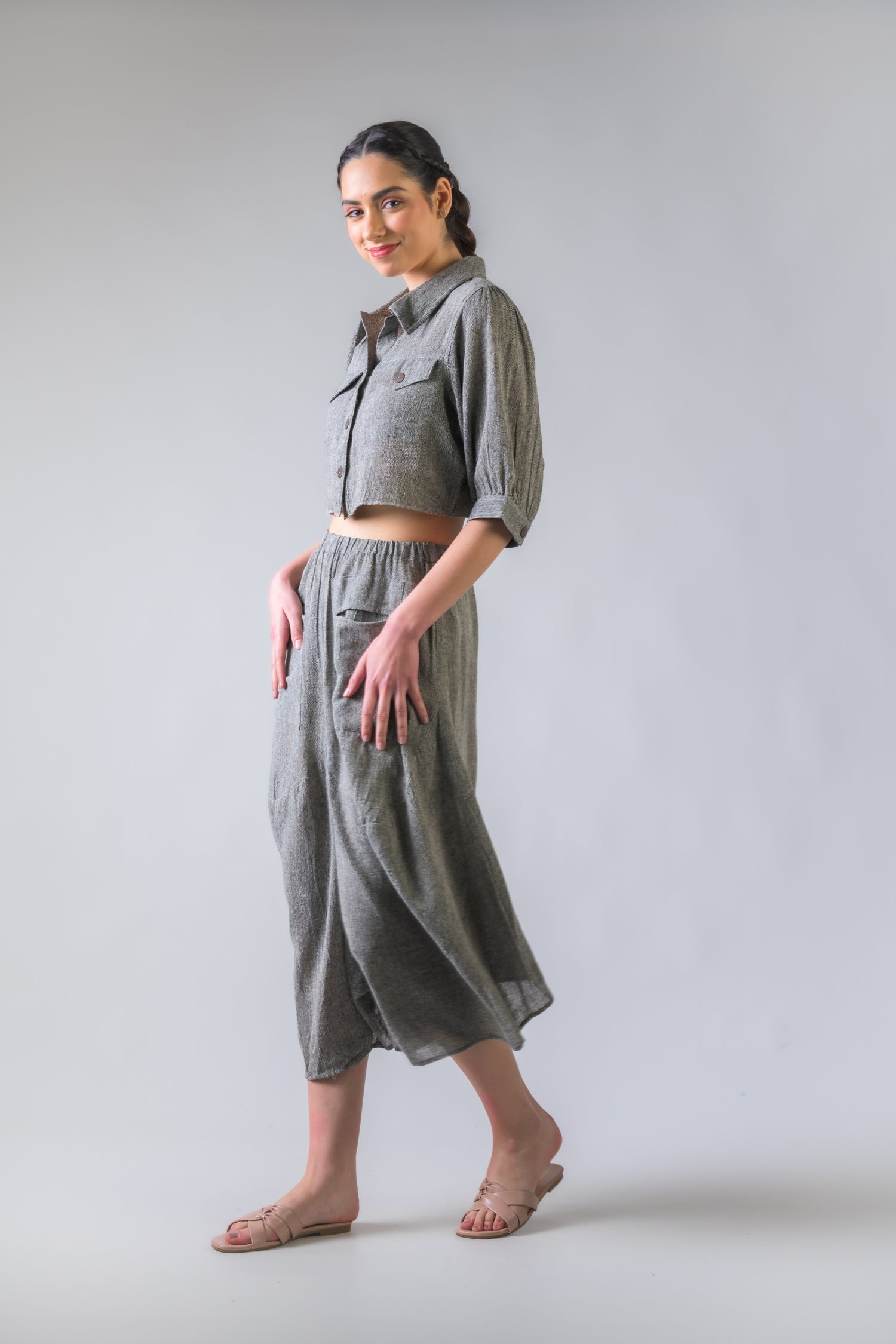 Rhea Cotton Jute Aruba Pants Grey / L/X