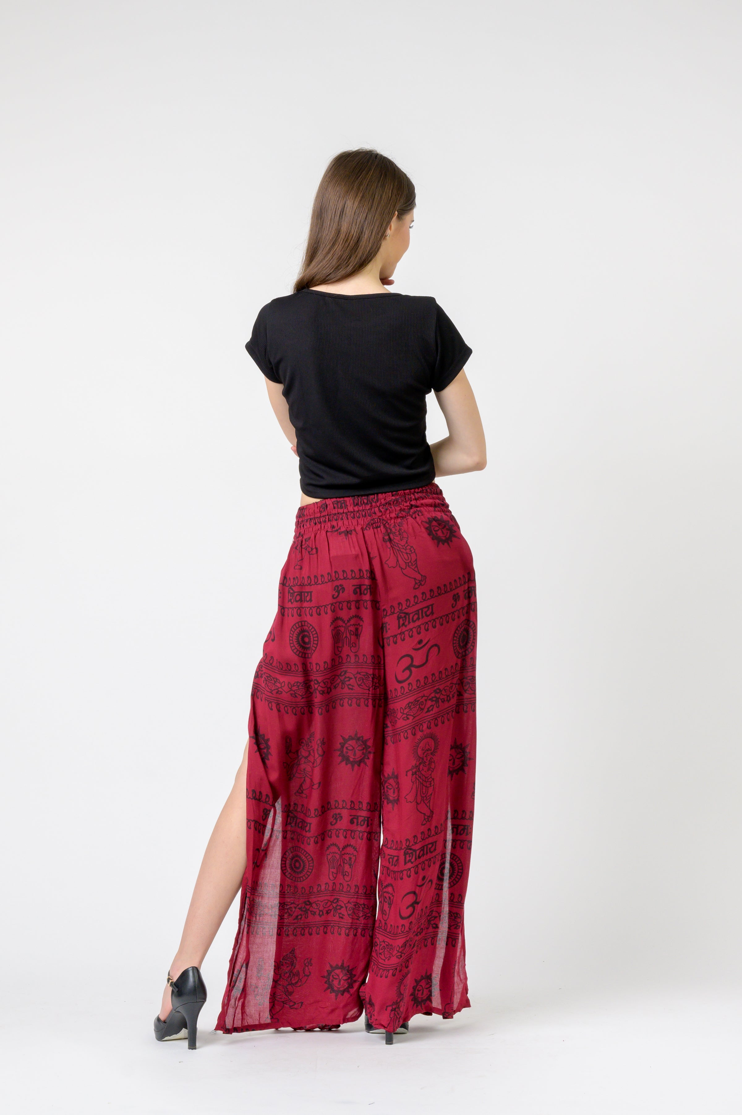 Rhea Flared Om Print Pants