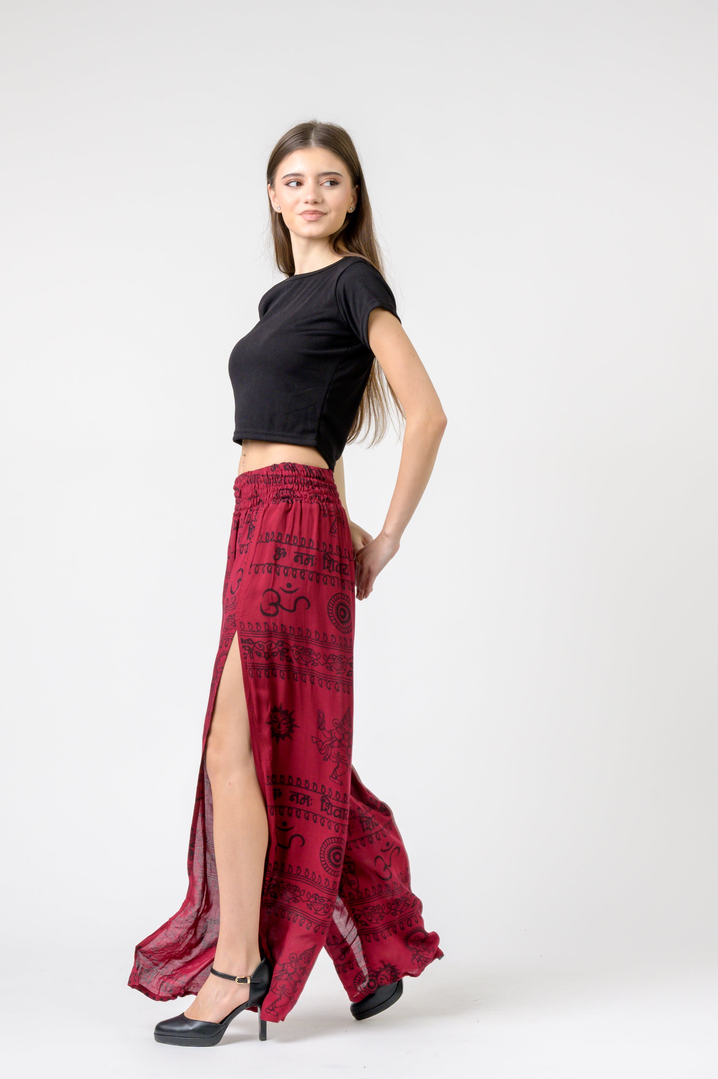 Rhea Flared Om Print Pants