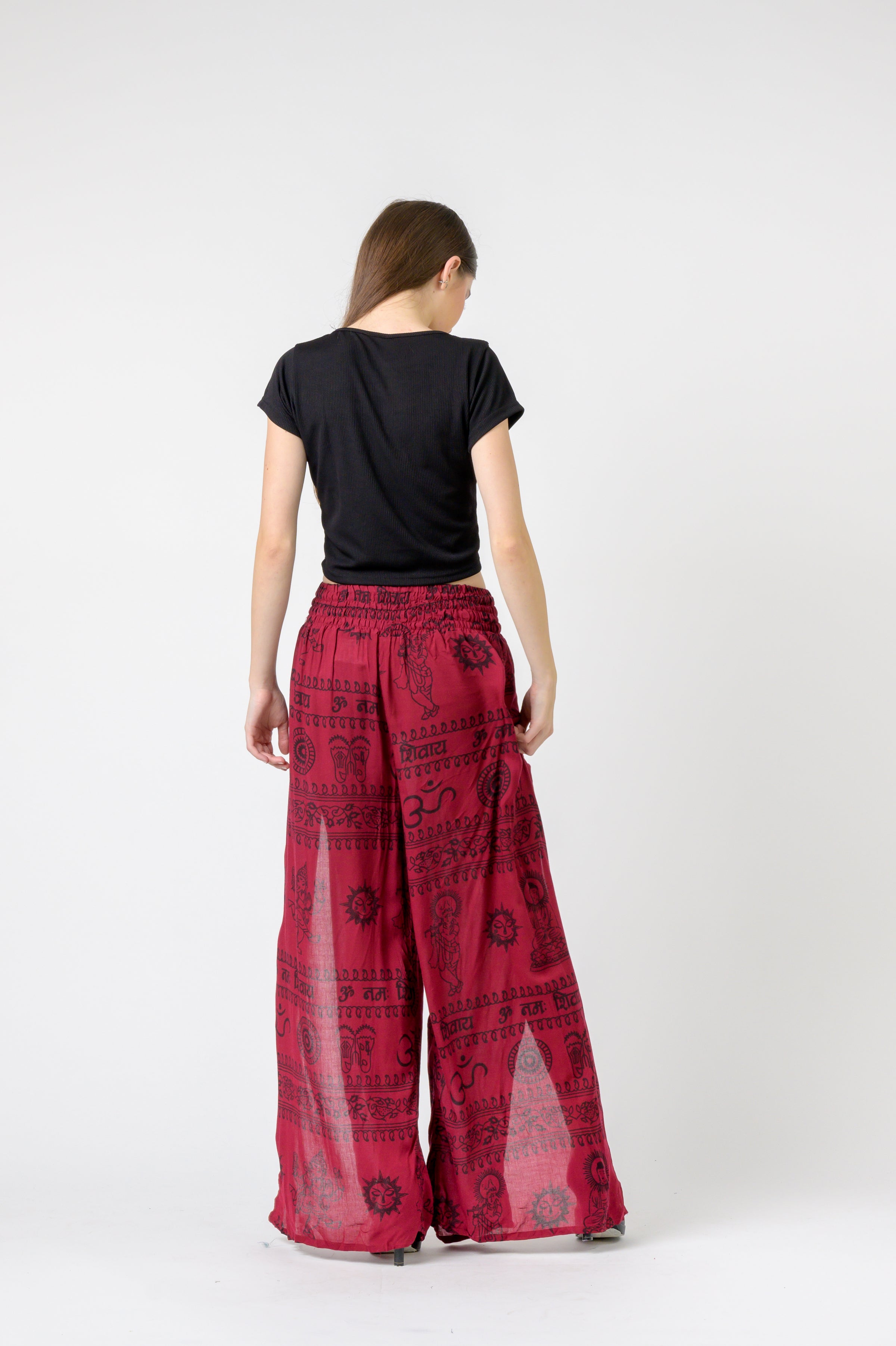 Rhea Flared Om Print Pants