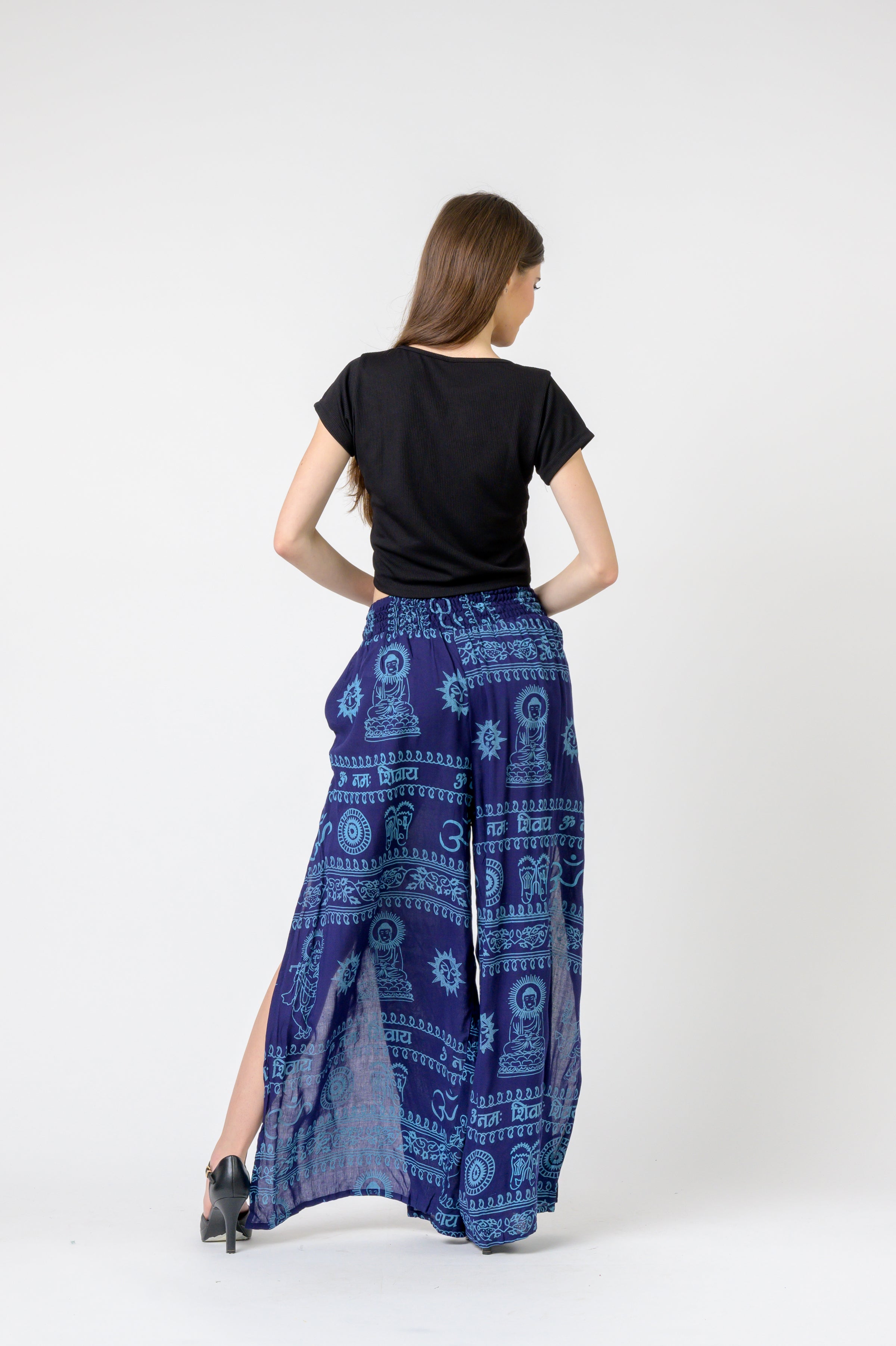 Rhea Flared Om Print Pants
