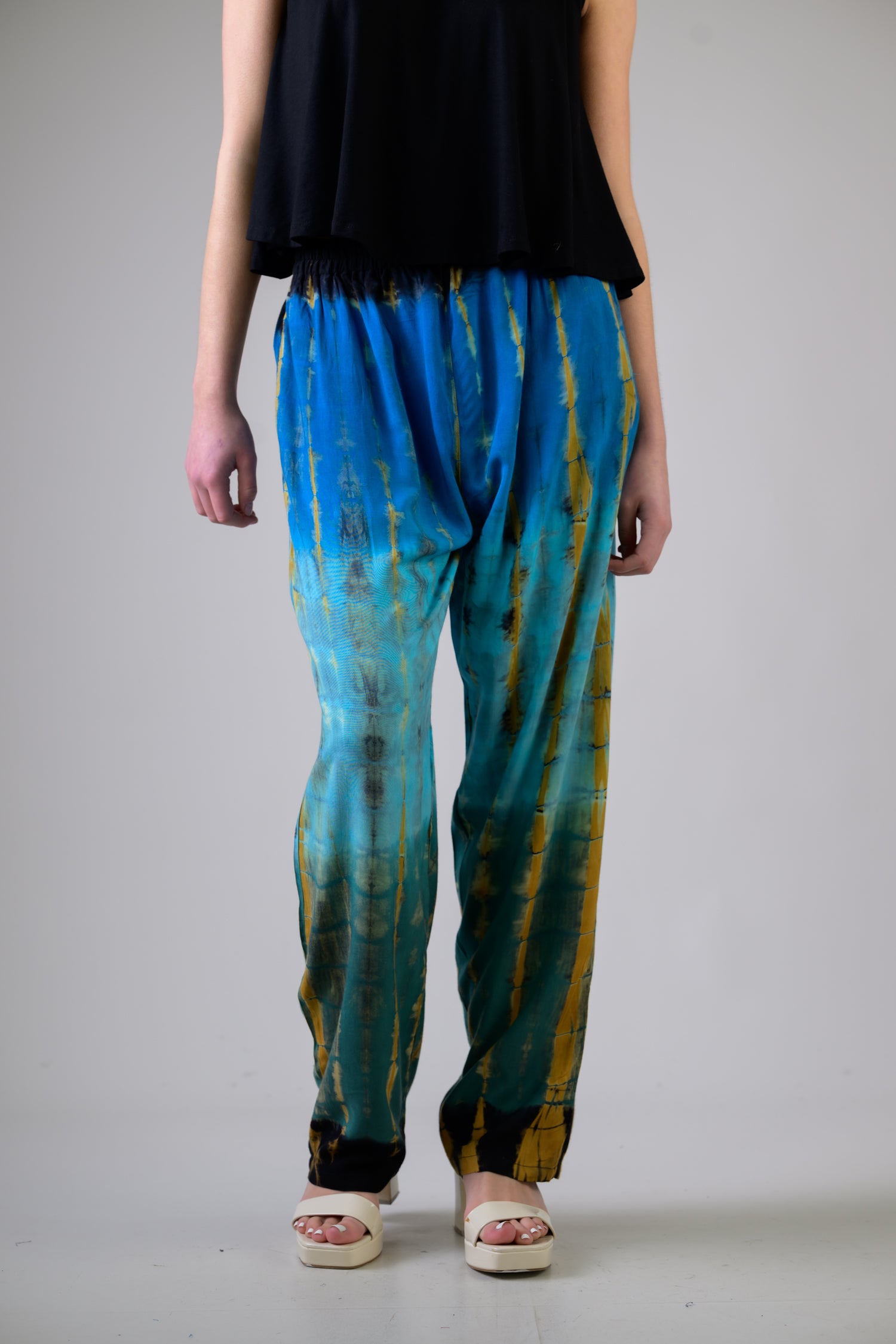 Rhea Color Pattern Pants Assorted / One Size
