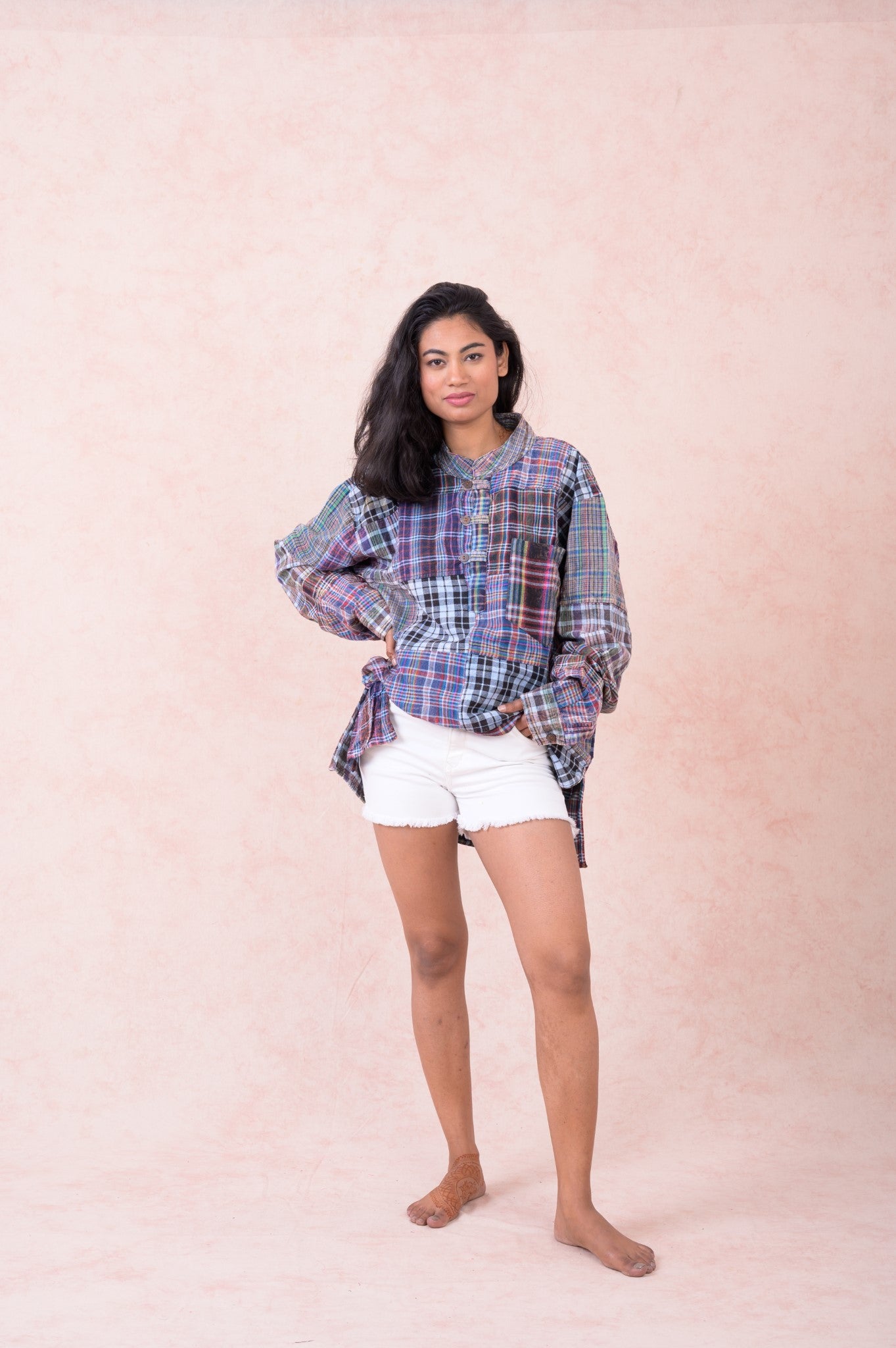 Rhea Patterned Long Sleeve Top
