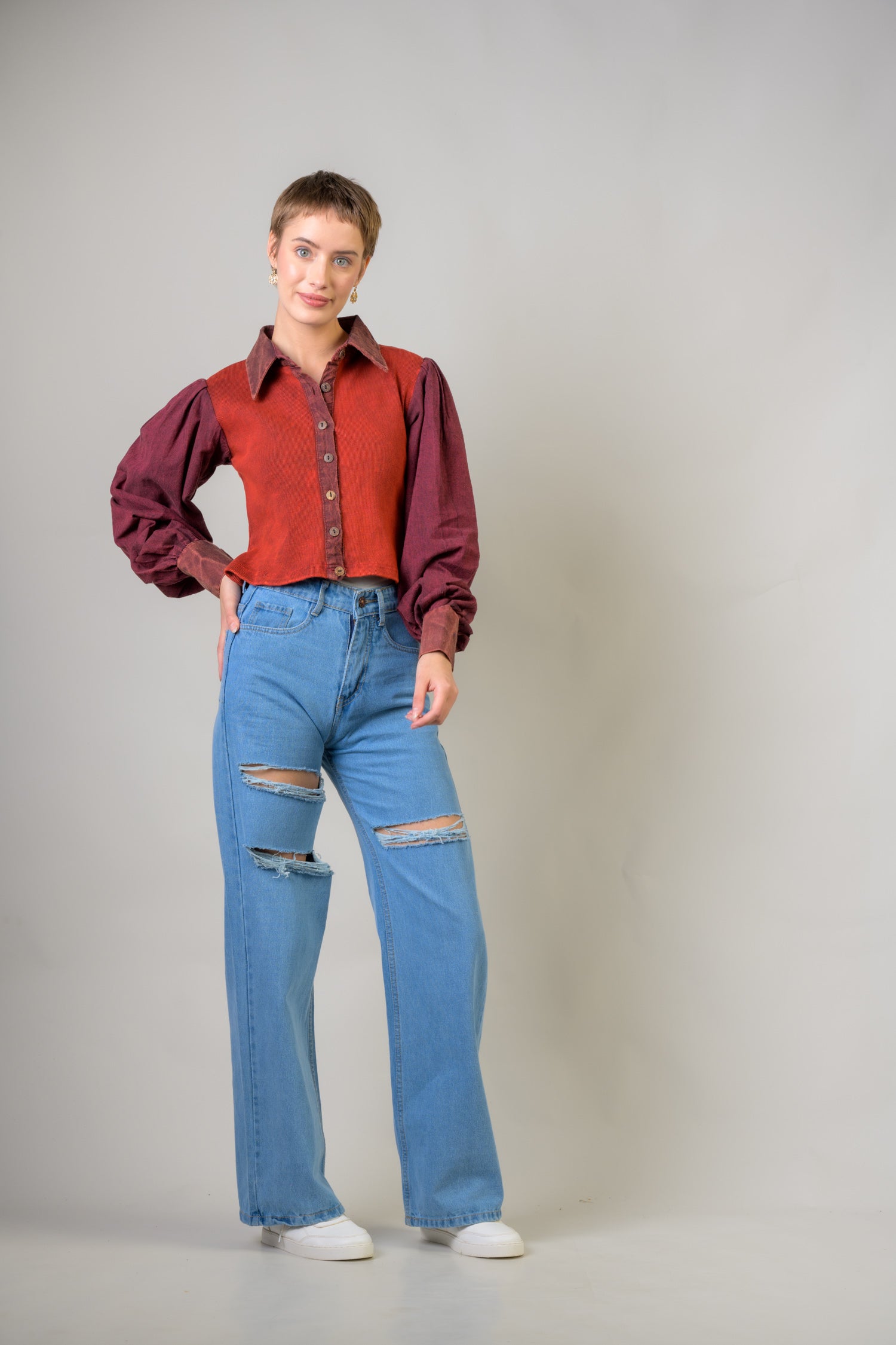 Rhea Puff Style Crop Top