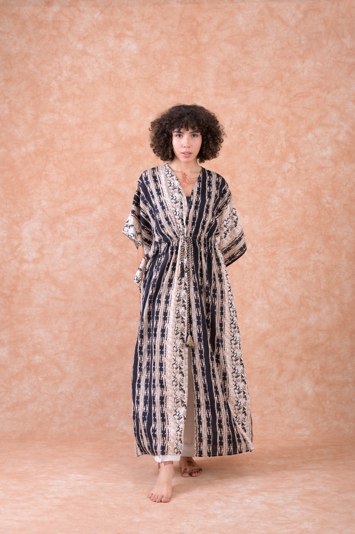 Rhea Fortune Long Kaftan Black / S/M