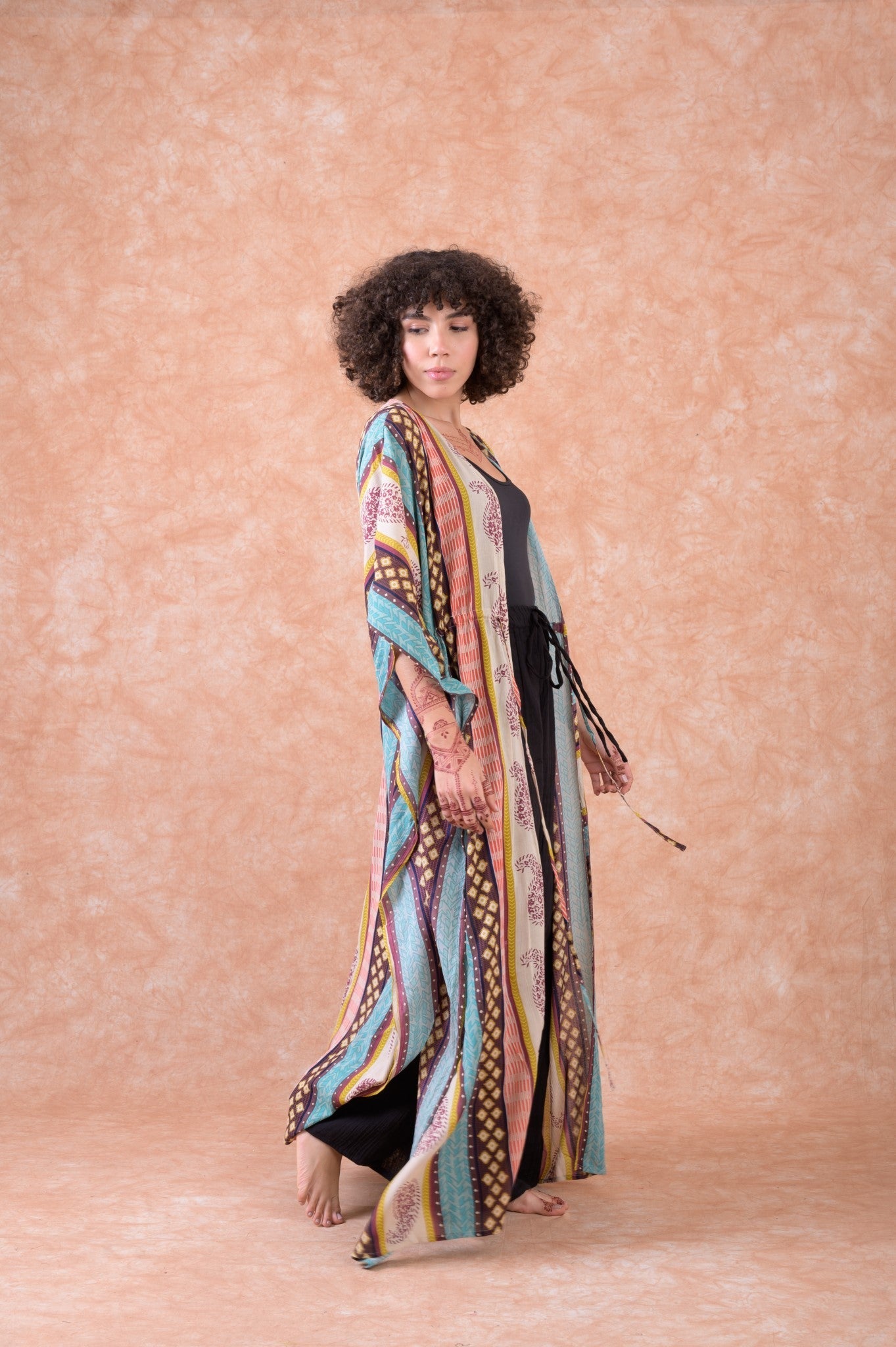 Rhea Fortune Long Kaftan Multicolor / L/X