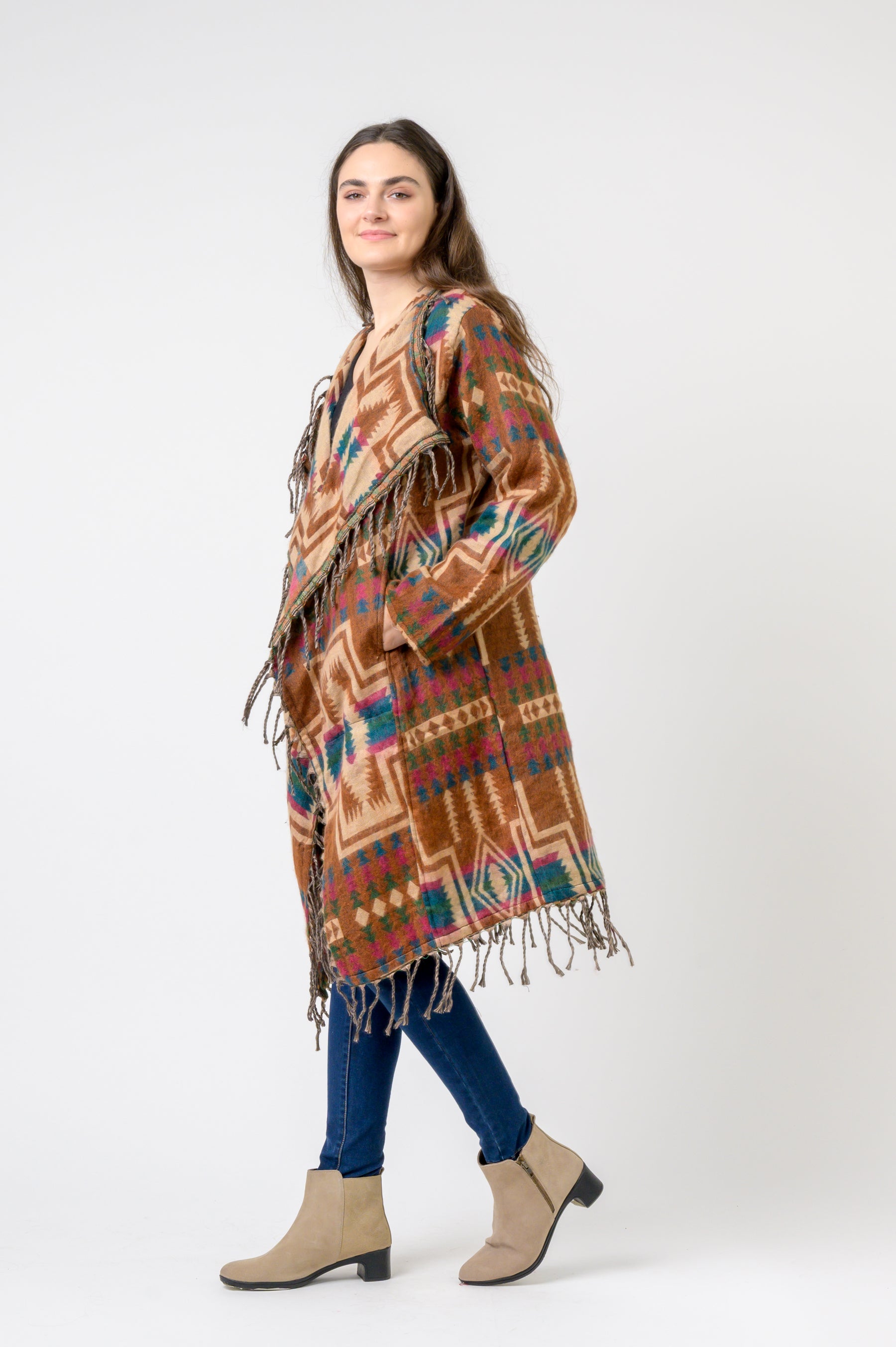 Rhea Nepali Colorful Jhalar Robe