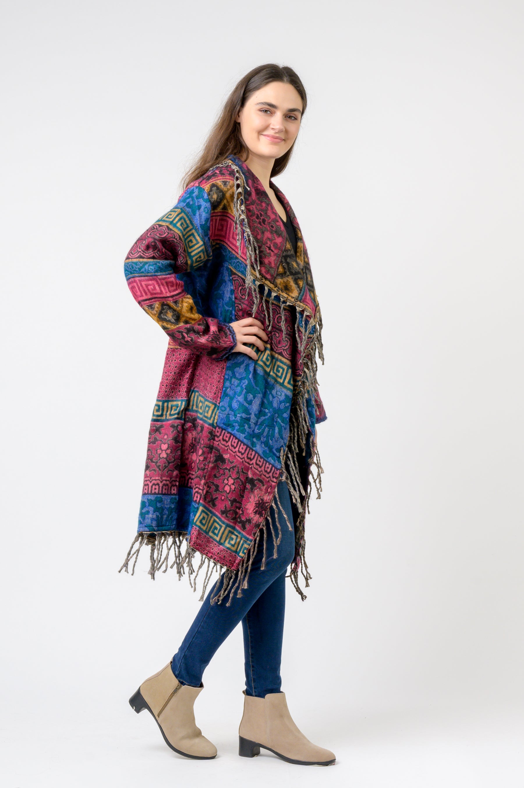 Rhea Nepali Colorful Jhalar Robe