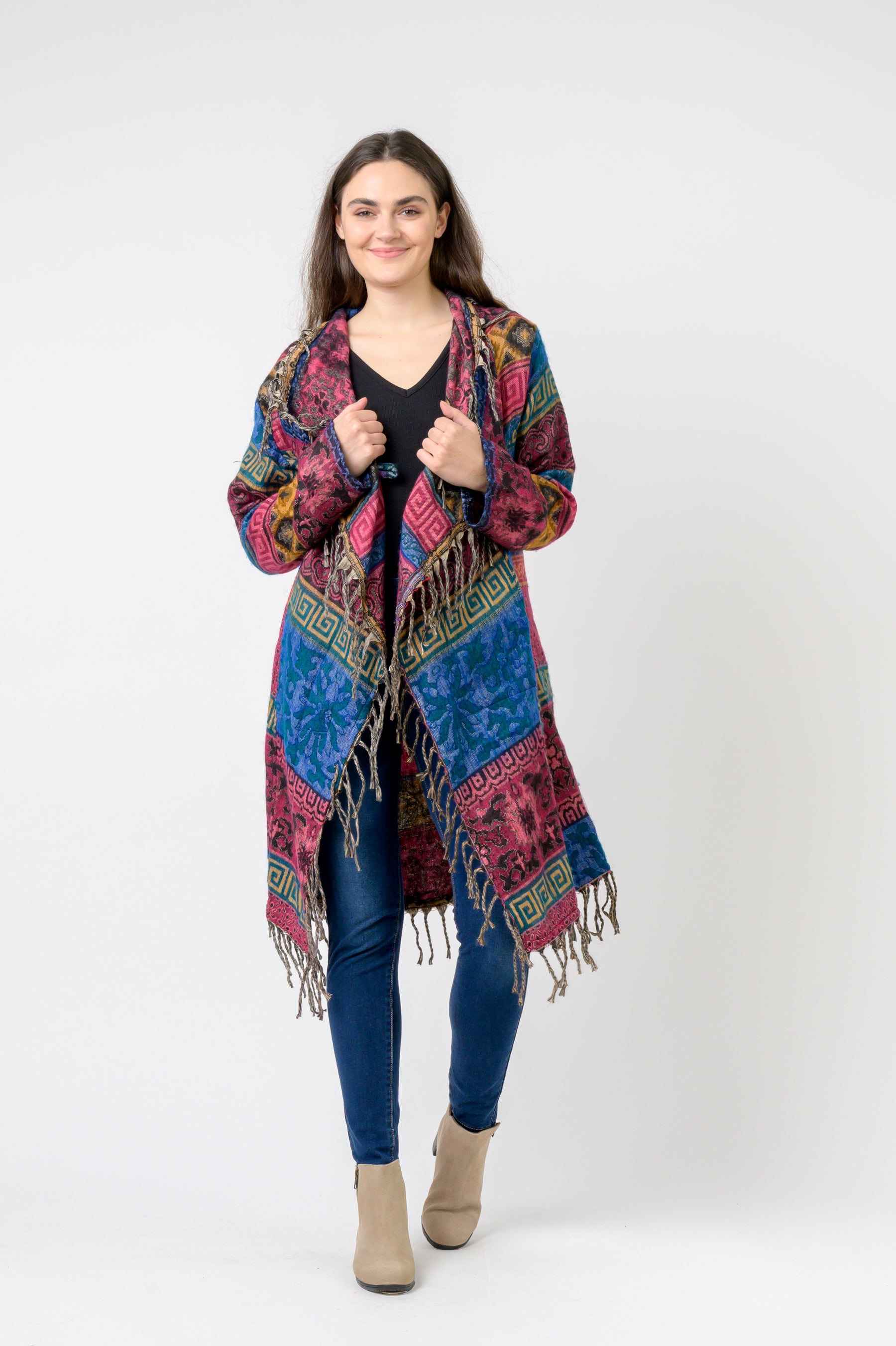 Rhea Nepali Colorful Jhalar Robe