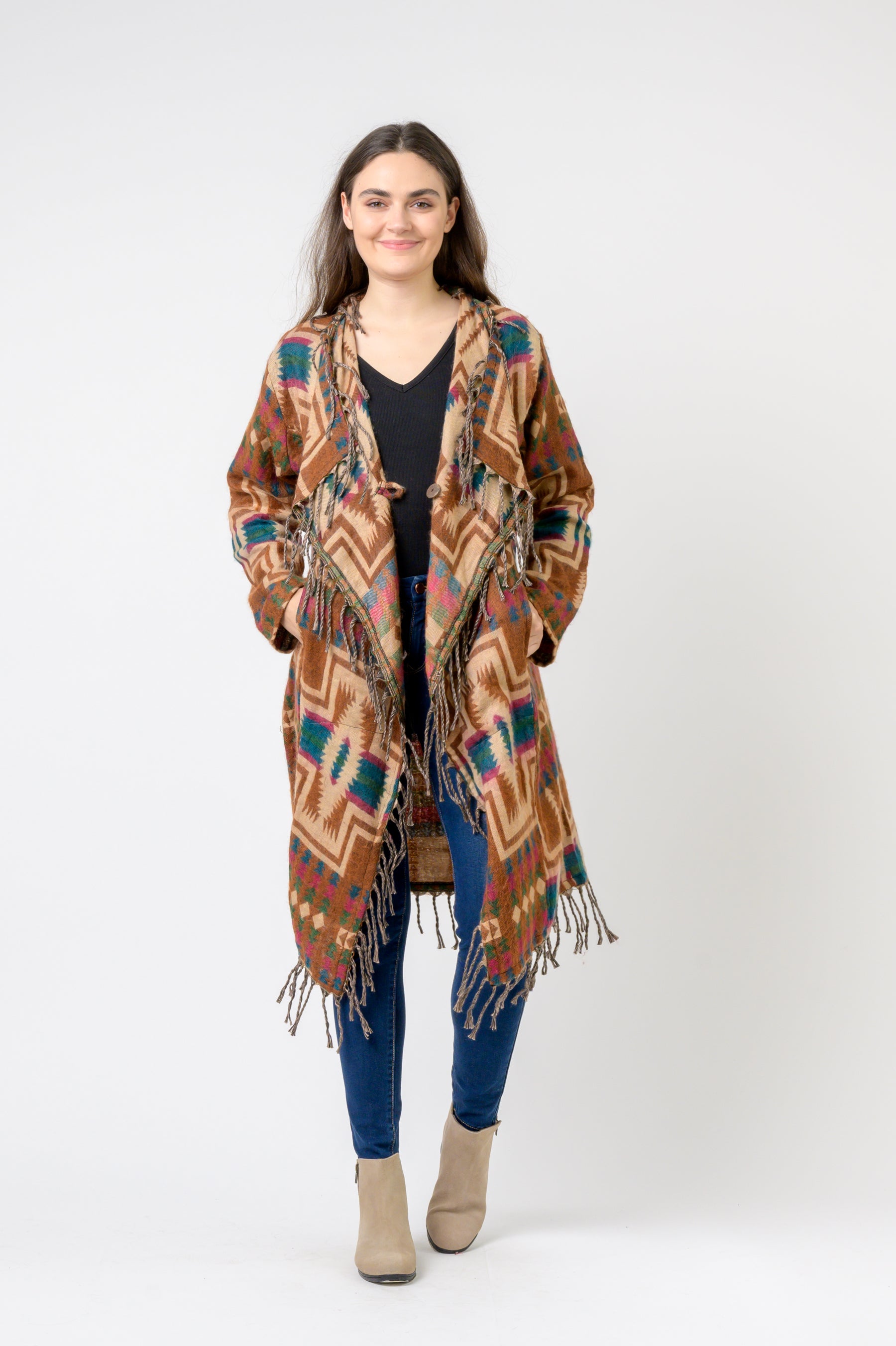 Rhea Nepali Colorful Jhalar Robe