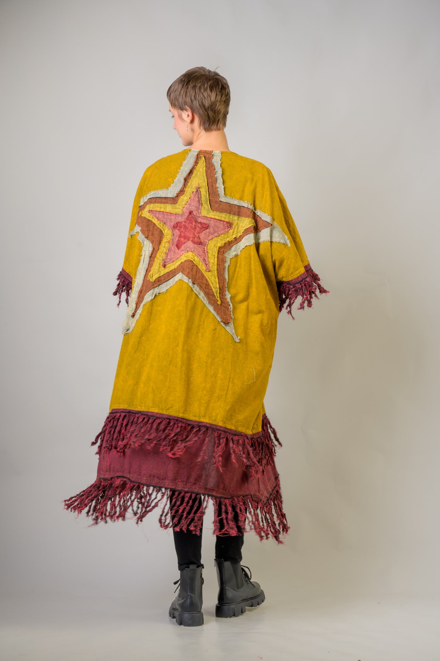 Rhea Cotton Fringe Duster Yellow / L/X