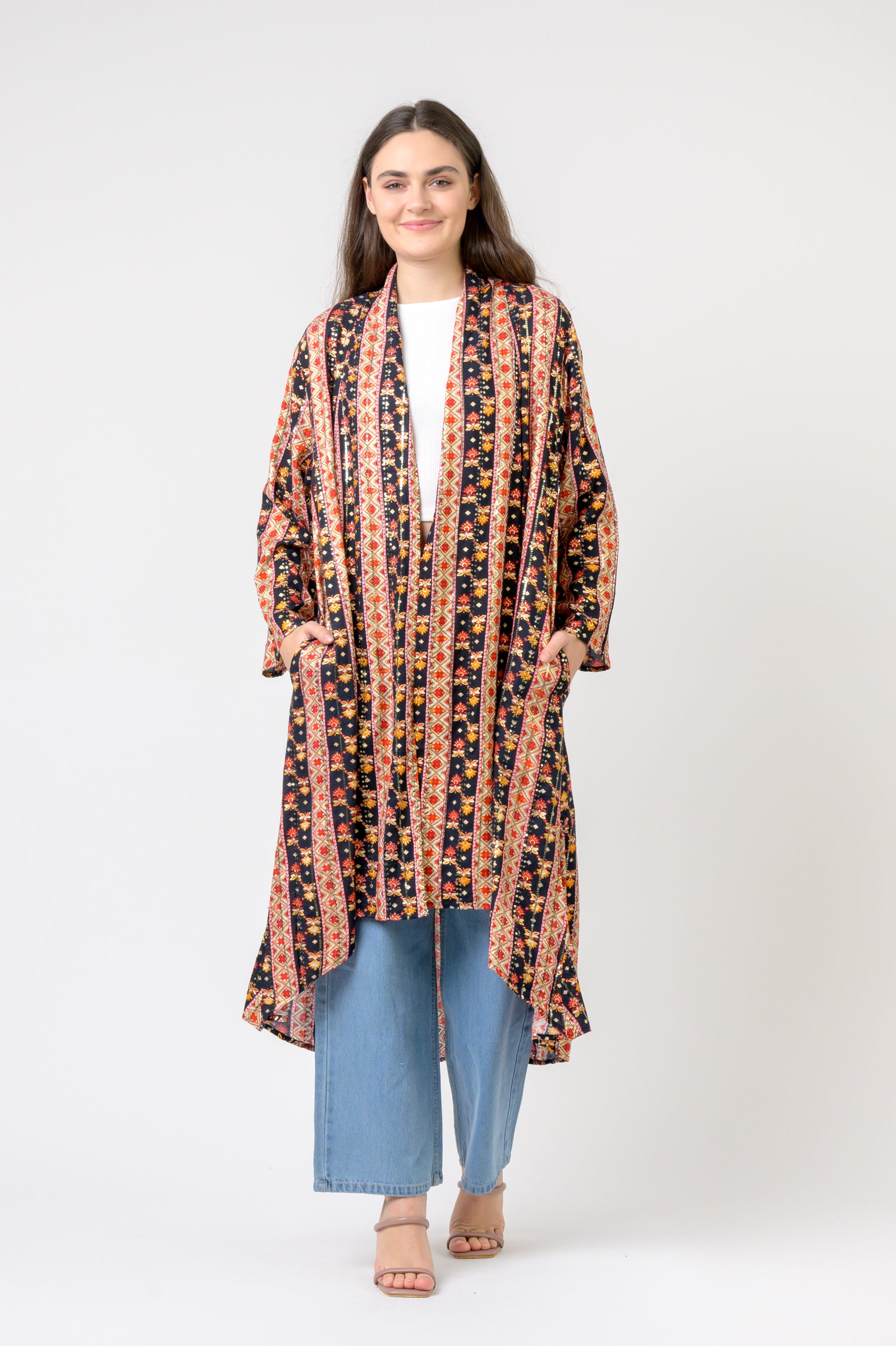 Rhea Banded Fashion Duster