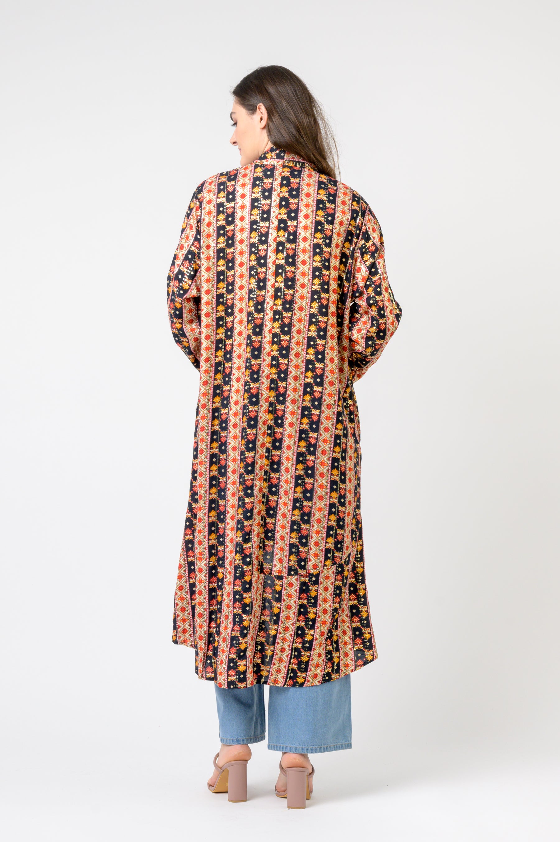 Rhea Banded Fashion Duster