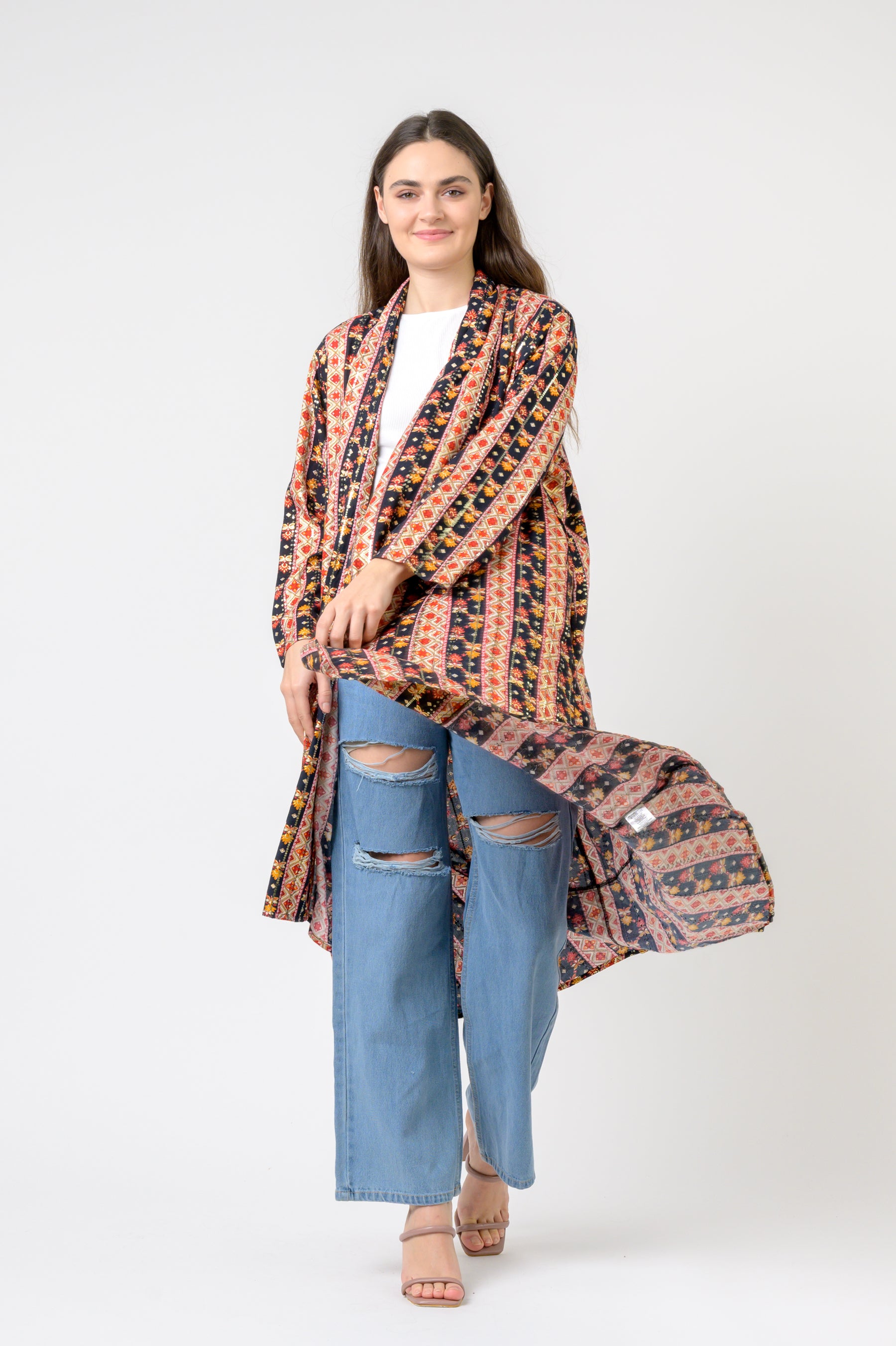 Rhea Banded Fashion Duster