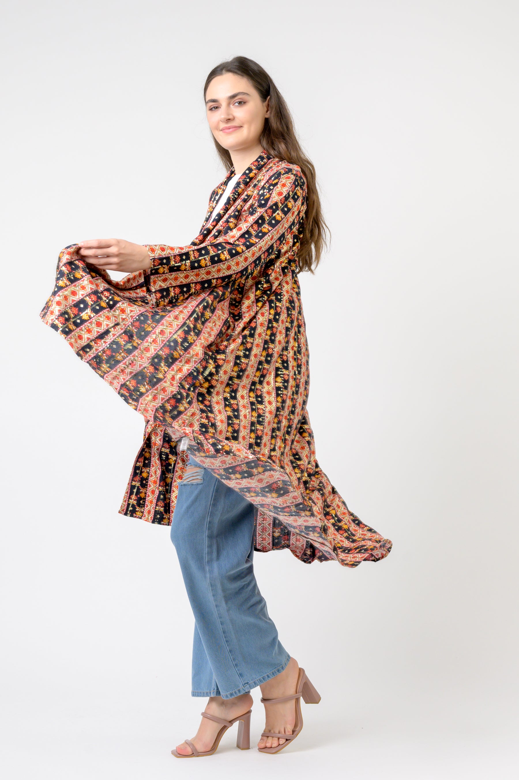 Rhea Banded Fashion Duster