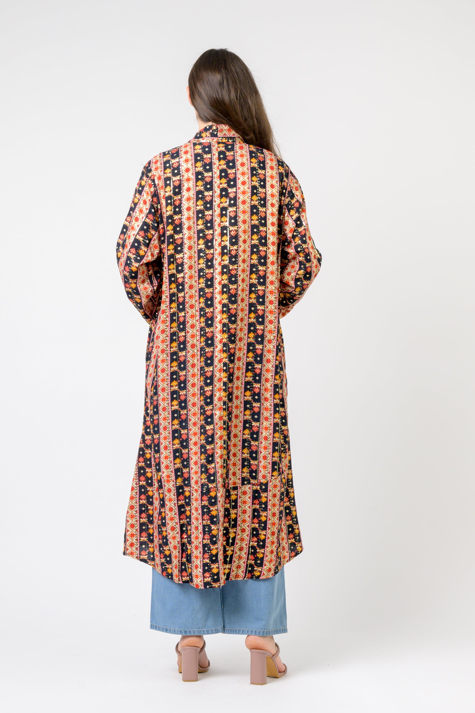 Rhea Banded Fashion Duster