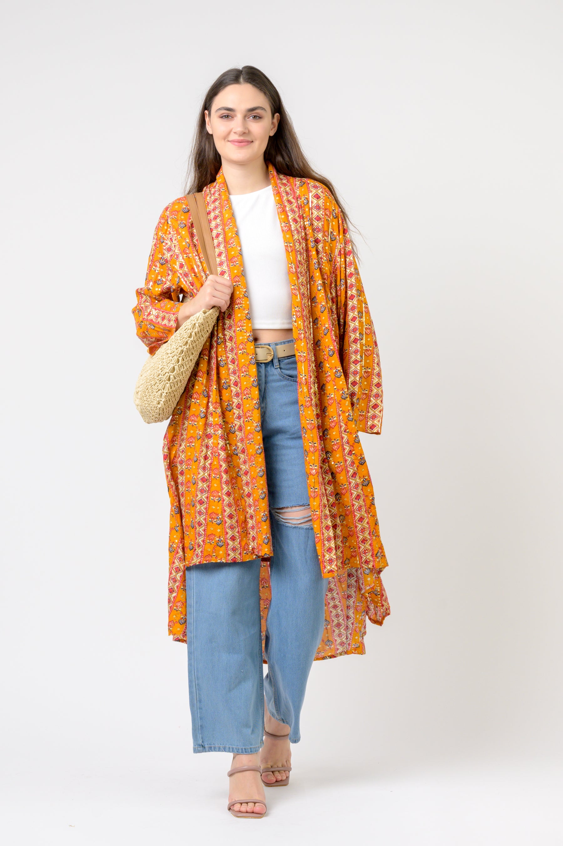 Rhea Banded Fashion Duster