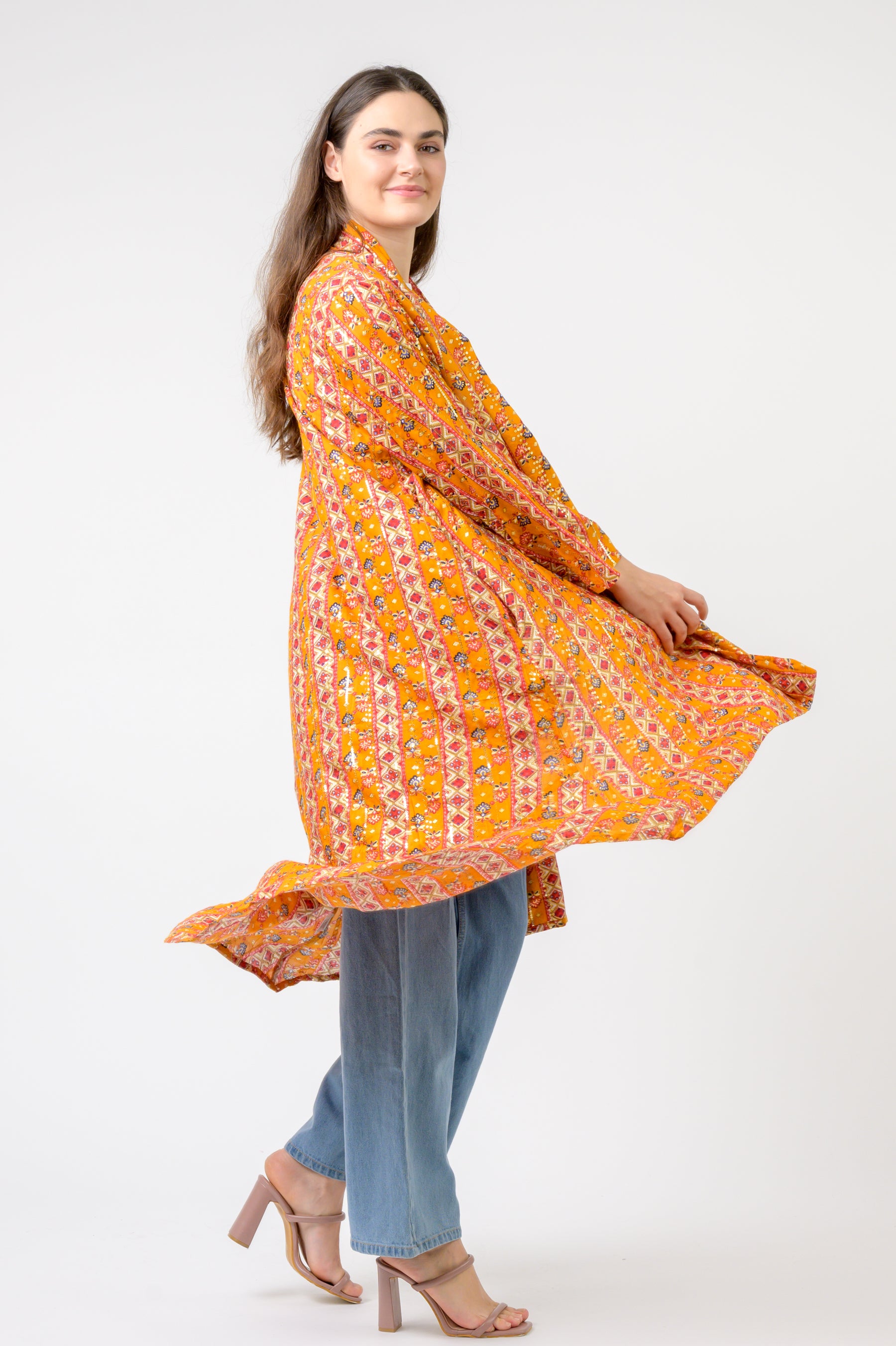 Rhea Banded Fashion Duster