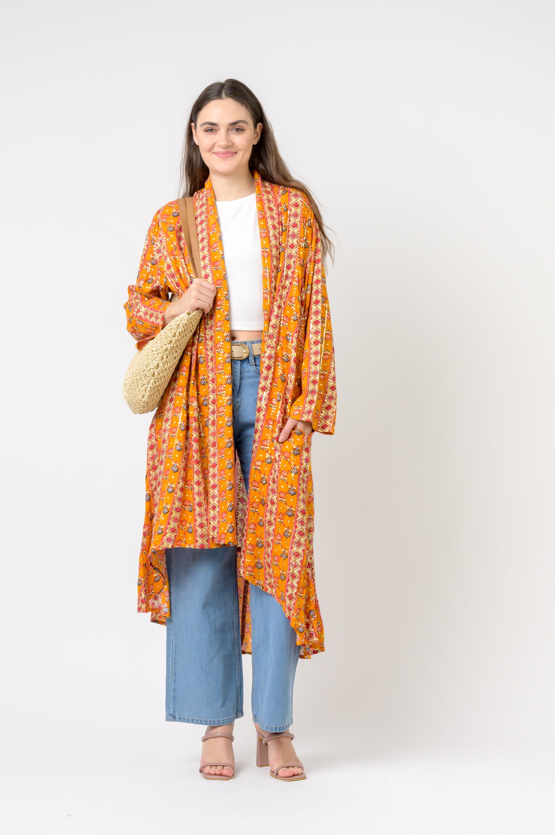 Rhea Banded Fashion Duster