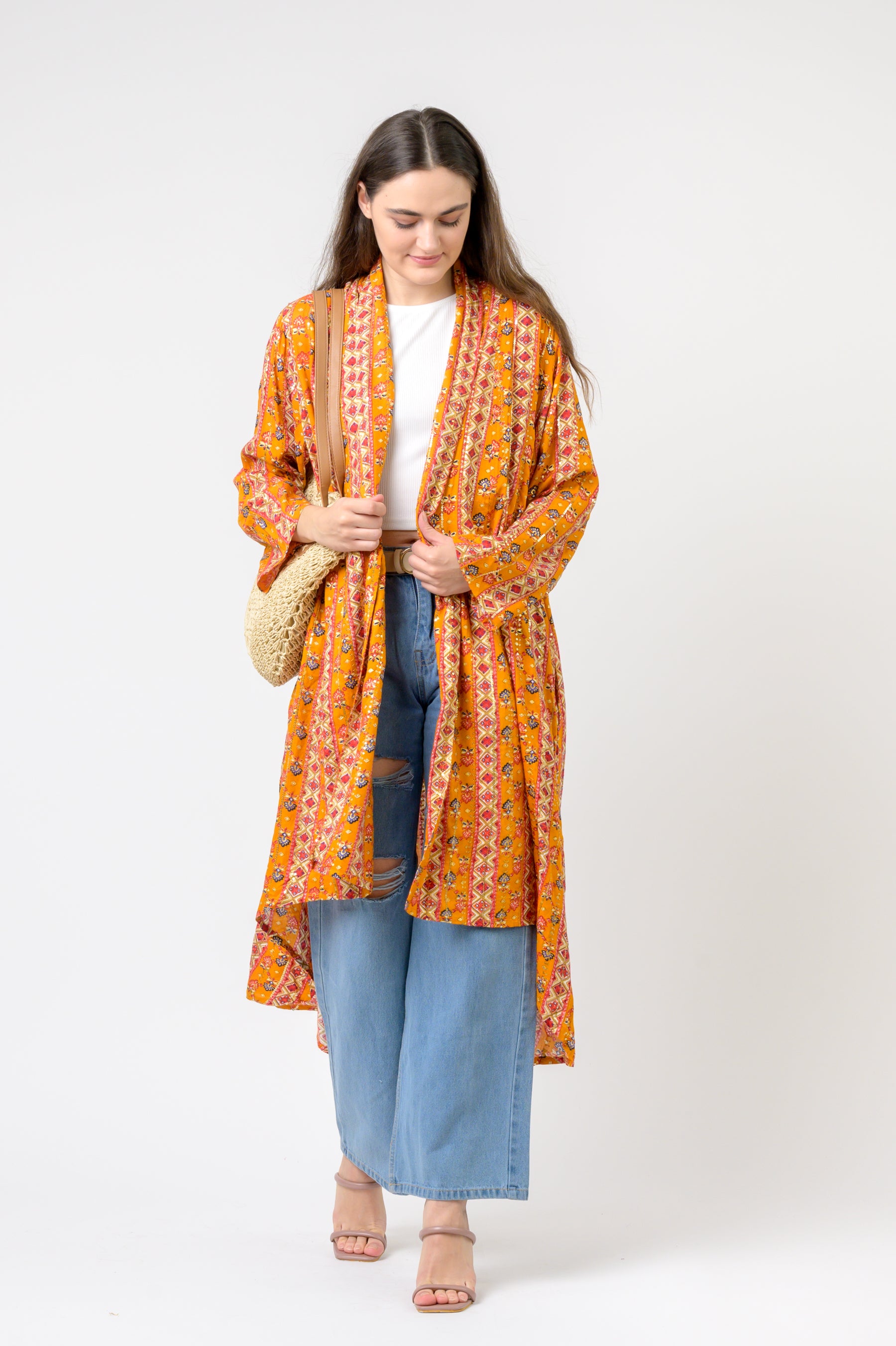 Rhea Banded Fashion Duster