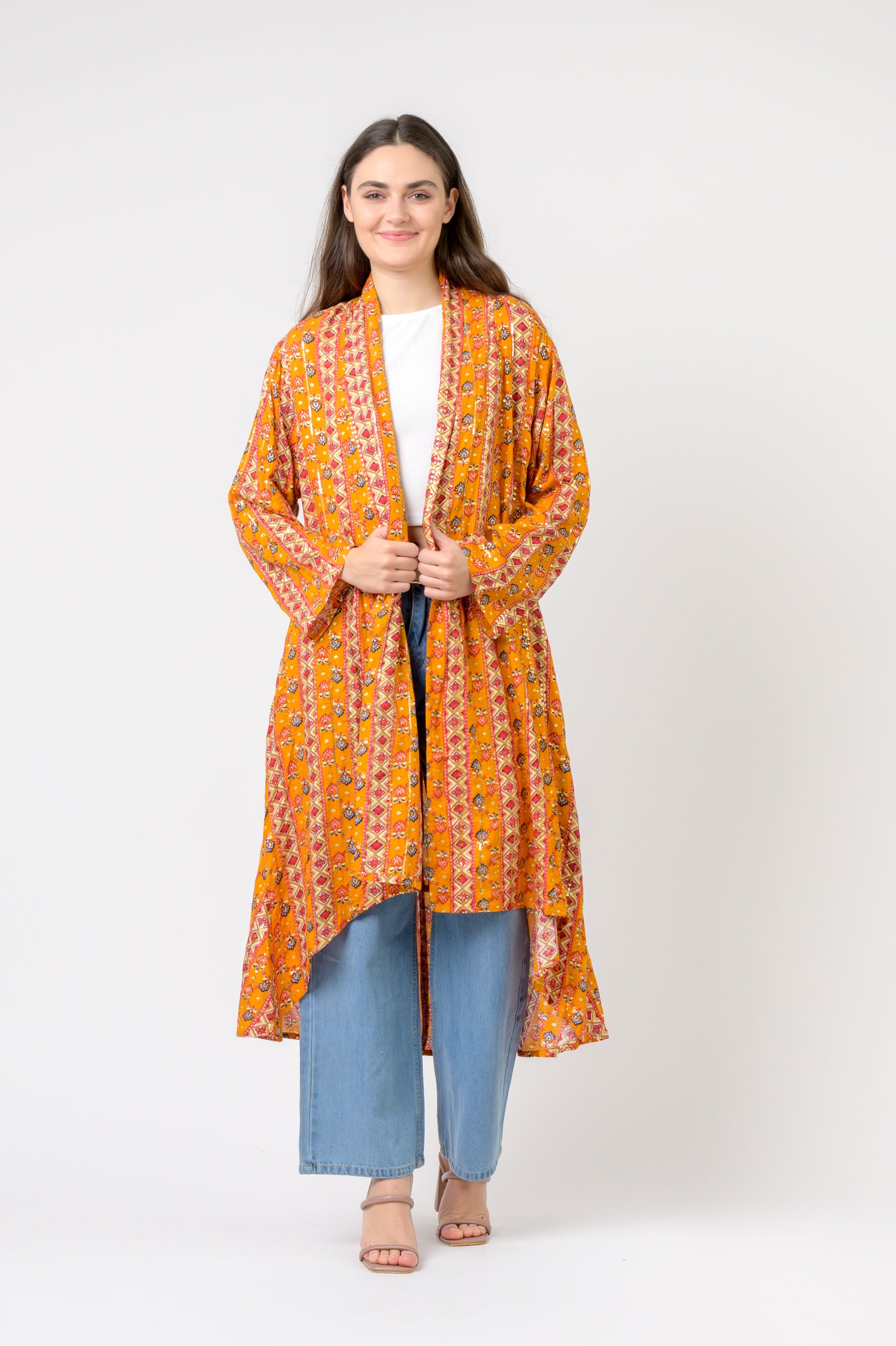 Rhea Banded Fashion Duster