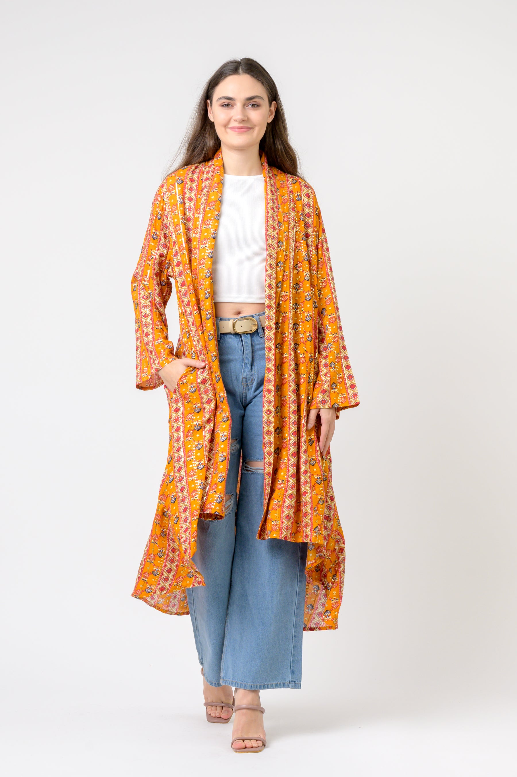 Rhea Banded Fashion Duster