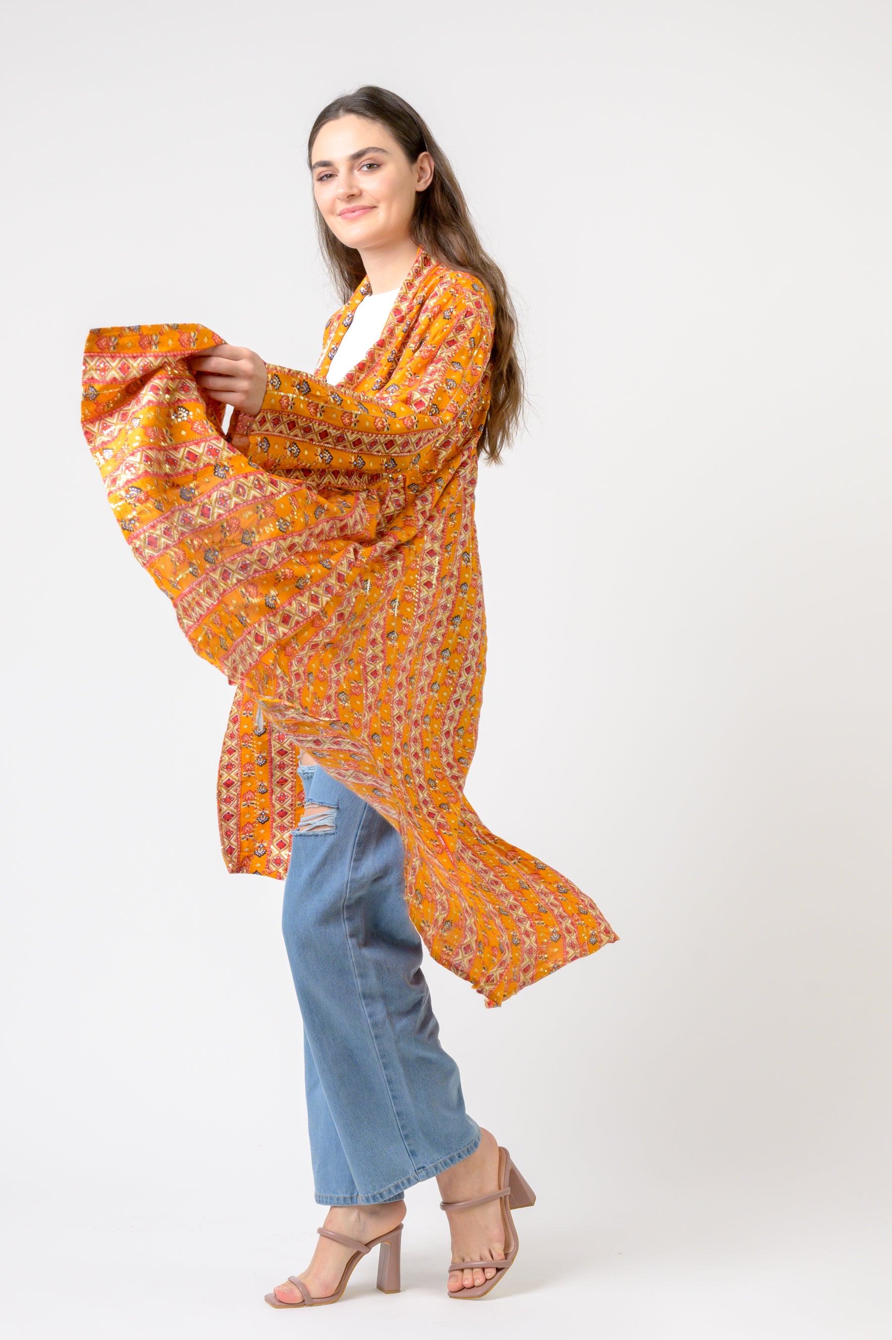 Rhea Banded Fashion Duster