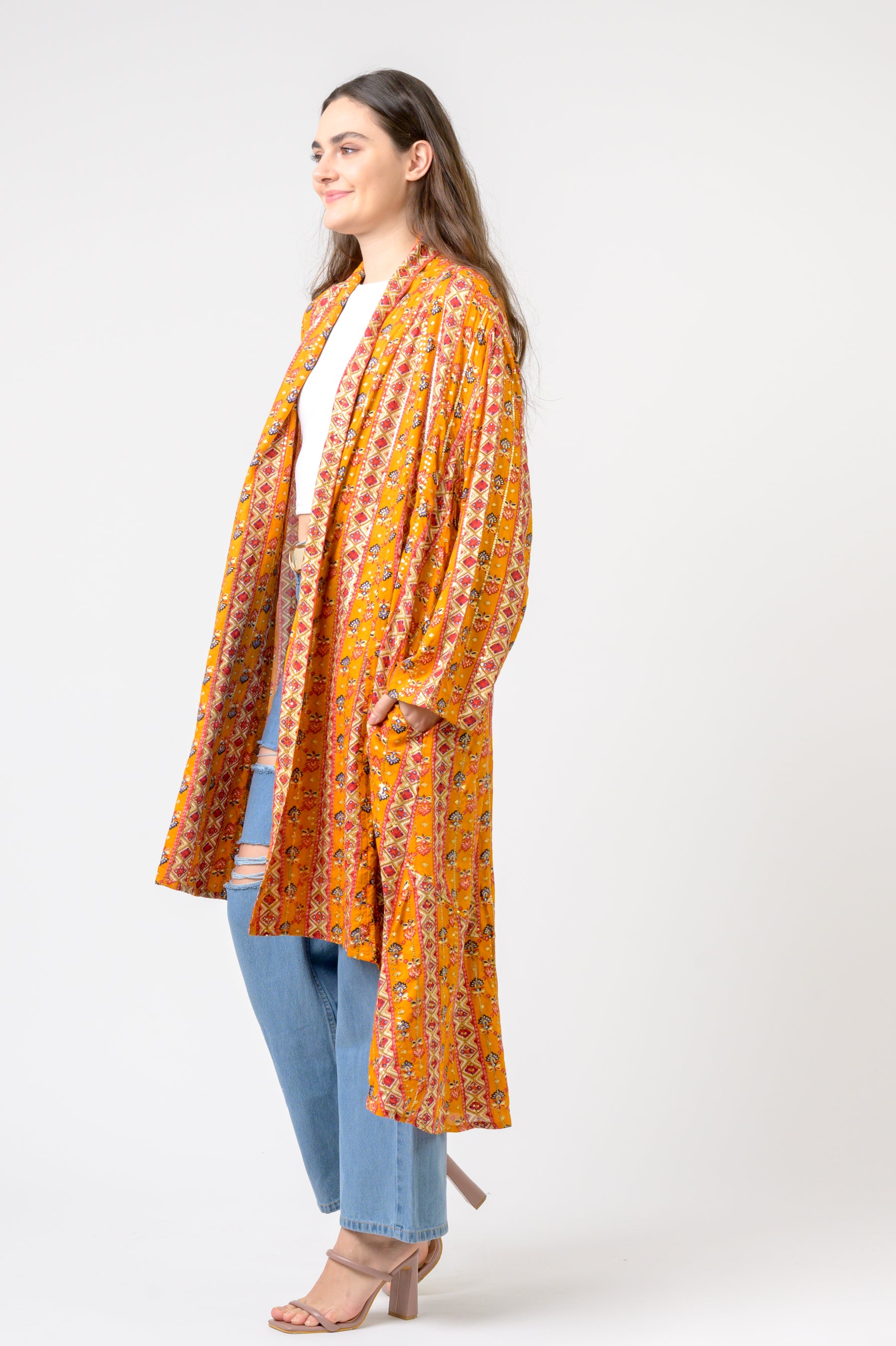 Rhea Banded Fashion Duster